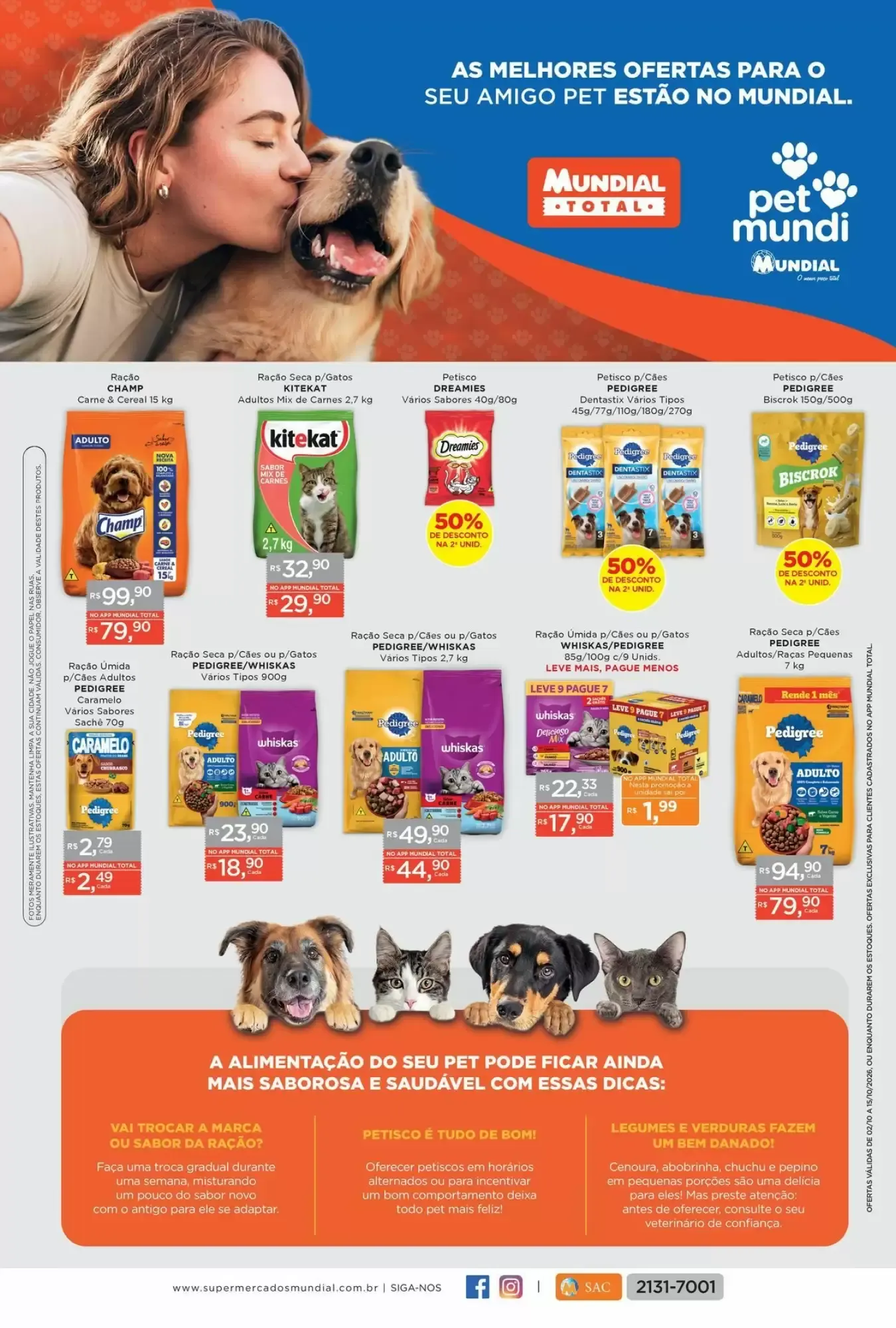 Mundial: Ofertas para seu amigo Pet