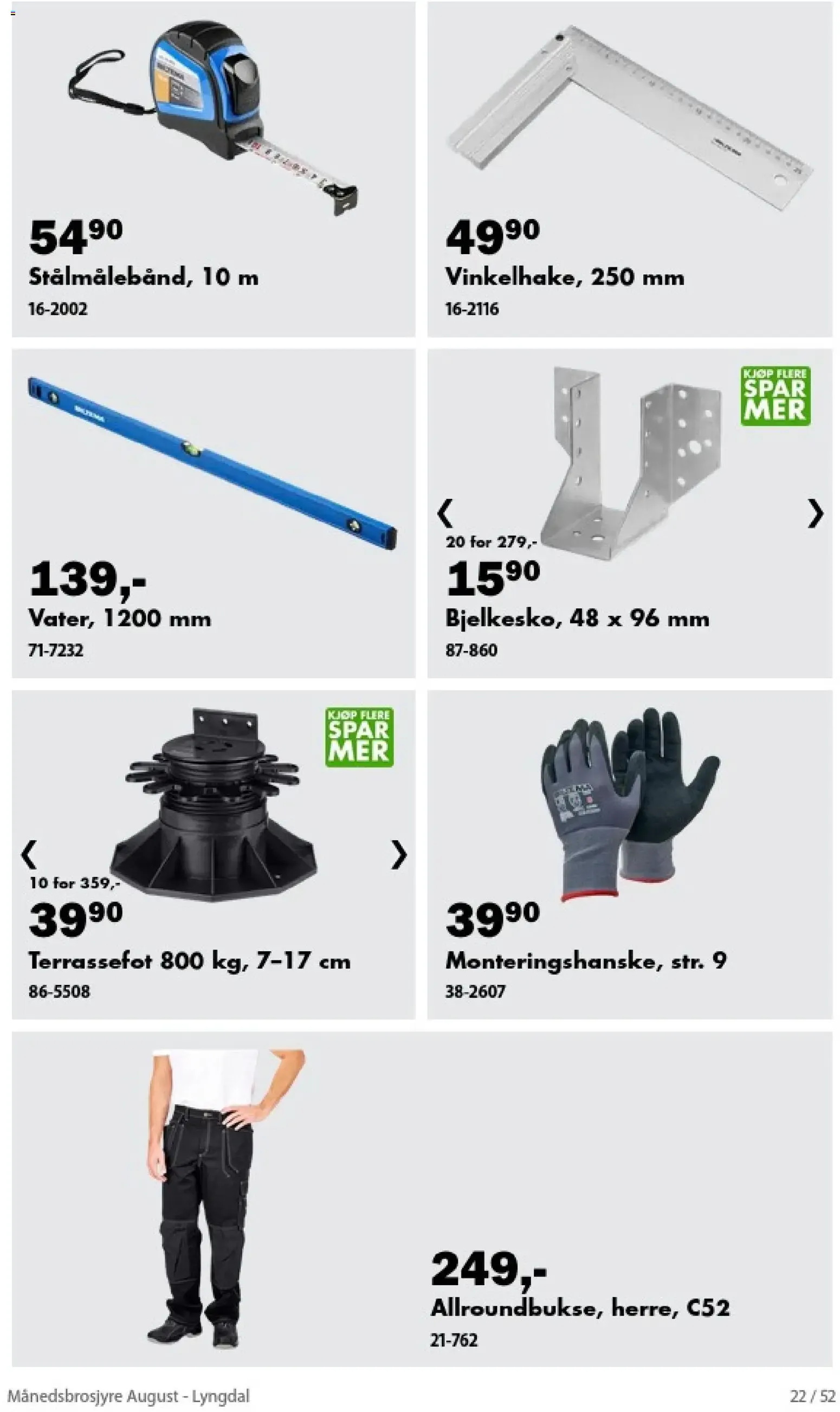 Biltema Månedsbrosjyre August - National (01/08/2026 - 30/08/2026) - Kundeavis og tilbud fra 1. august til 30. august 2026 - kundeavisside 22