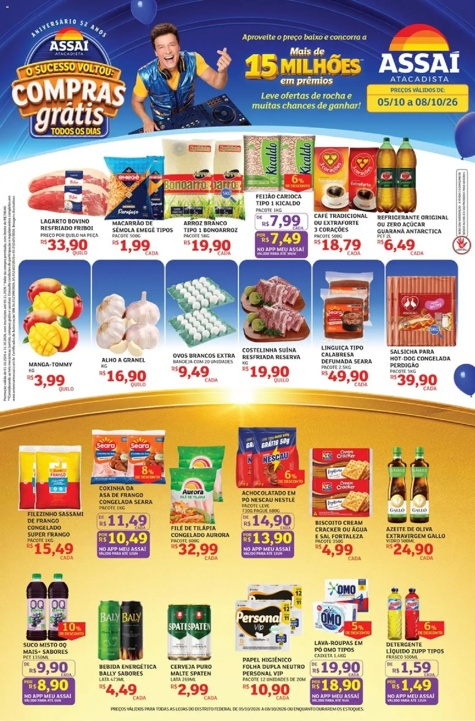 Encarte de Assaí Atacadista ofertas - DF de 05/10/2026 | Promoções Online 5 de outubro até 8 de outubro 2026 - Pagina 1