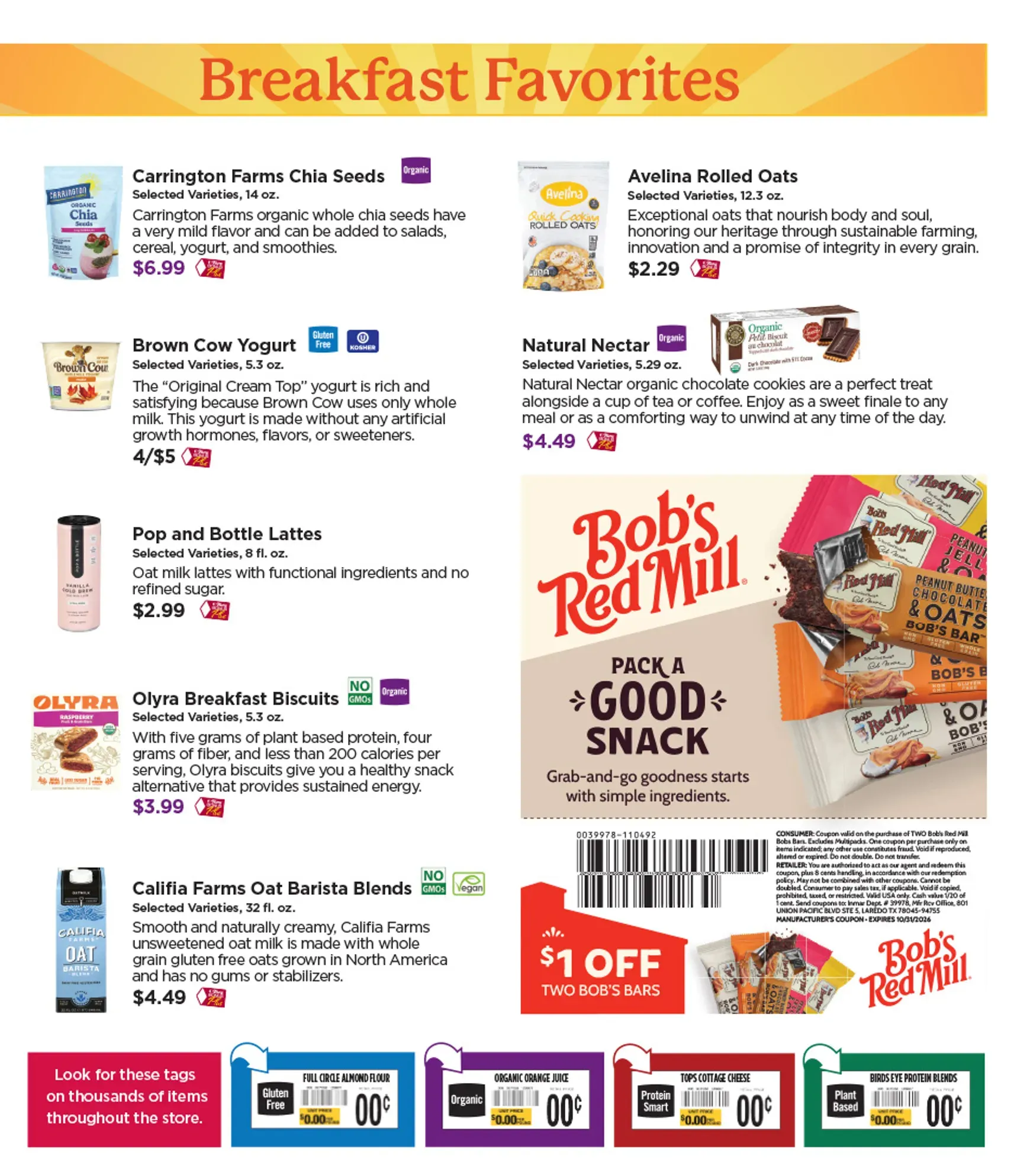 Weekly ad Current Tops Markets - Natural & Organics Spotlight leaflet valid from Sunday 08/30/2026 to Saturday 09/26/2026 from August 30 to September 26 2026 - Page 3