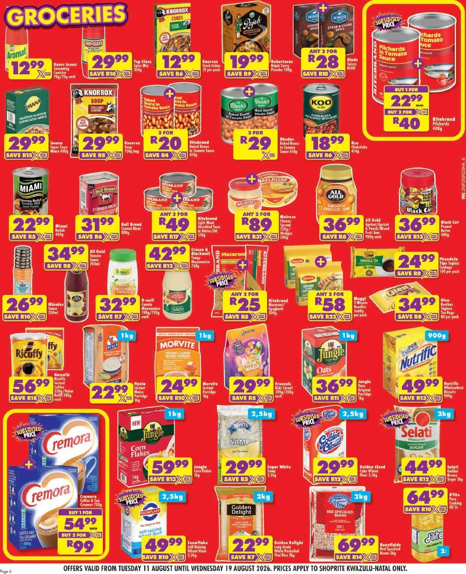 Shoprite: We're Saving SA R2 Billion This Birthday from 11 August to 19 August 2026 - Catalogue Page 6