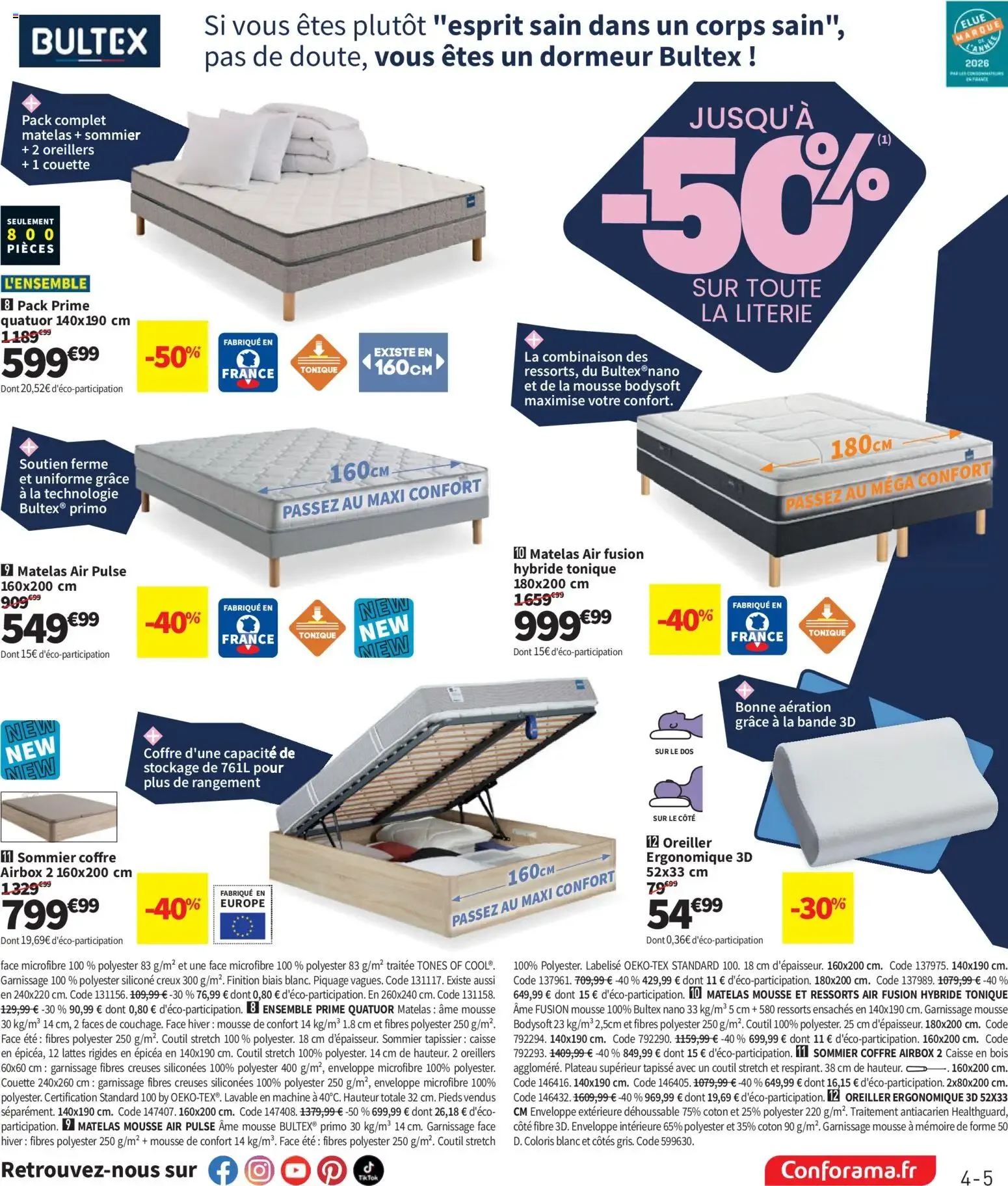 Conforama - Dormez Confo: La Grande Literie du 7 juillet au 3 août 2026 - Catalogue page 5