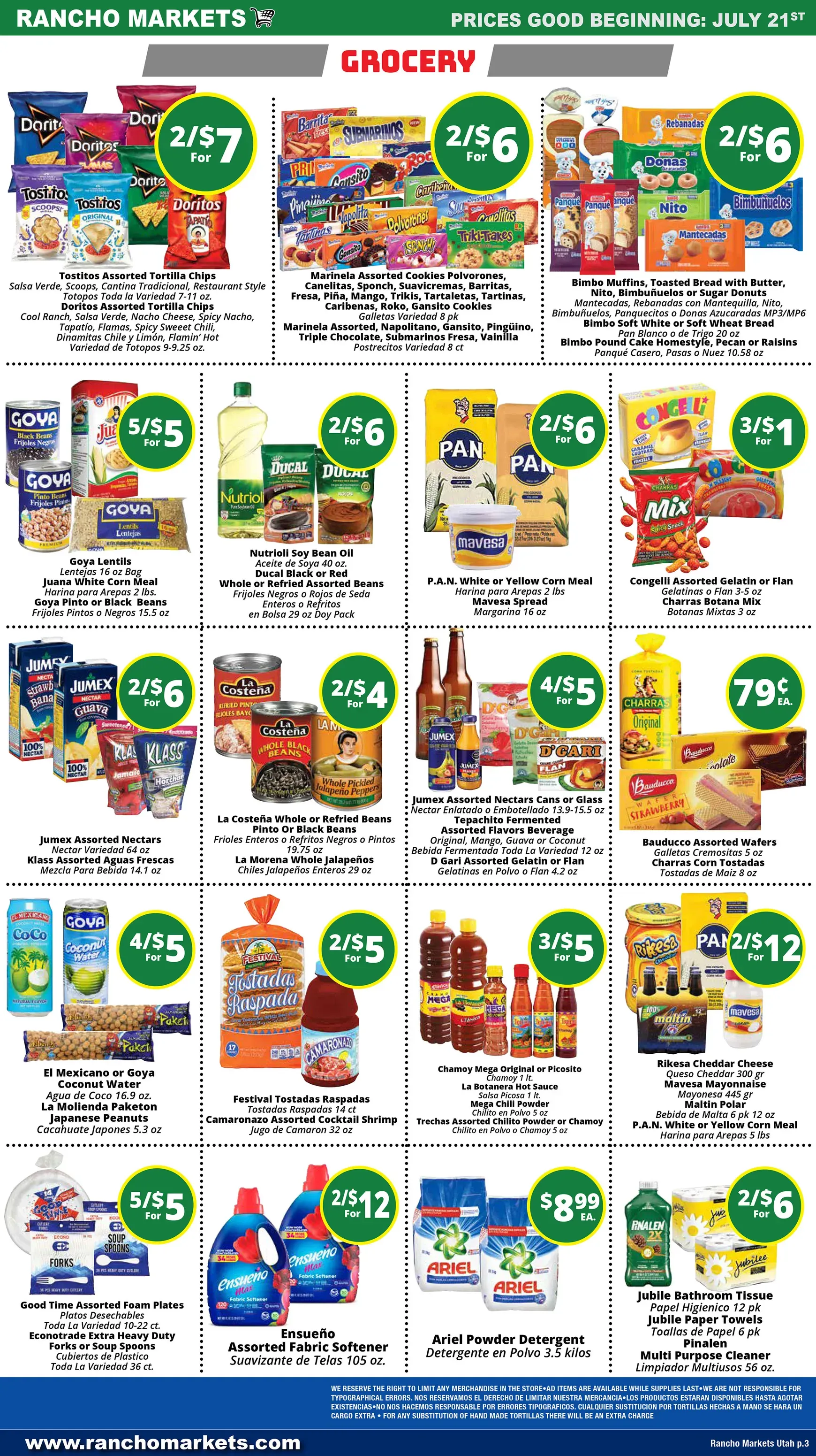 Weekly ad Current Rancho Markets leaflet valid from Tuesday 07/21/2026 to Monday 07/27/2026 from July 21 to July 27 2026 - Page 3