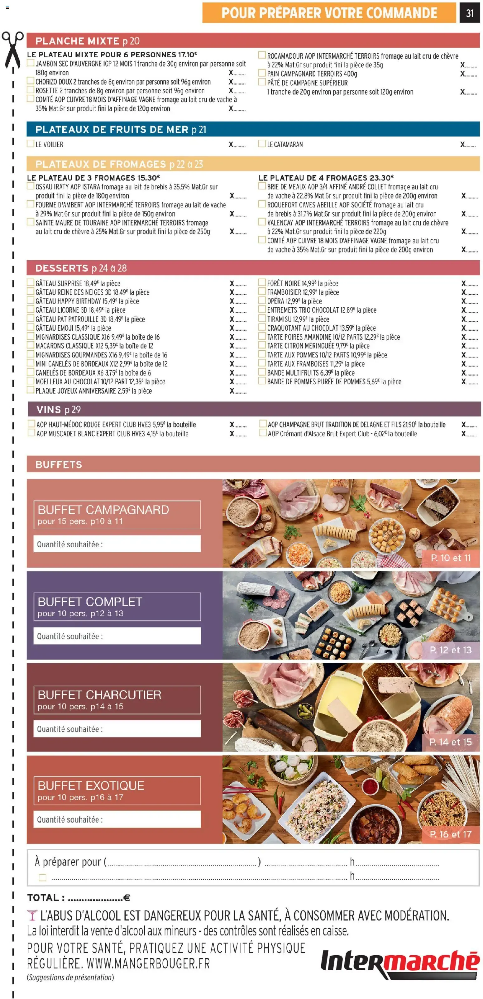 Intermarché - Les menus traiteur automne/hiver à partir du 06/10/2026 - promo en ligne du 6 octobre au 28 mars 2027 - Catalogue page 30