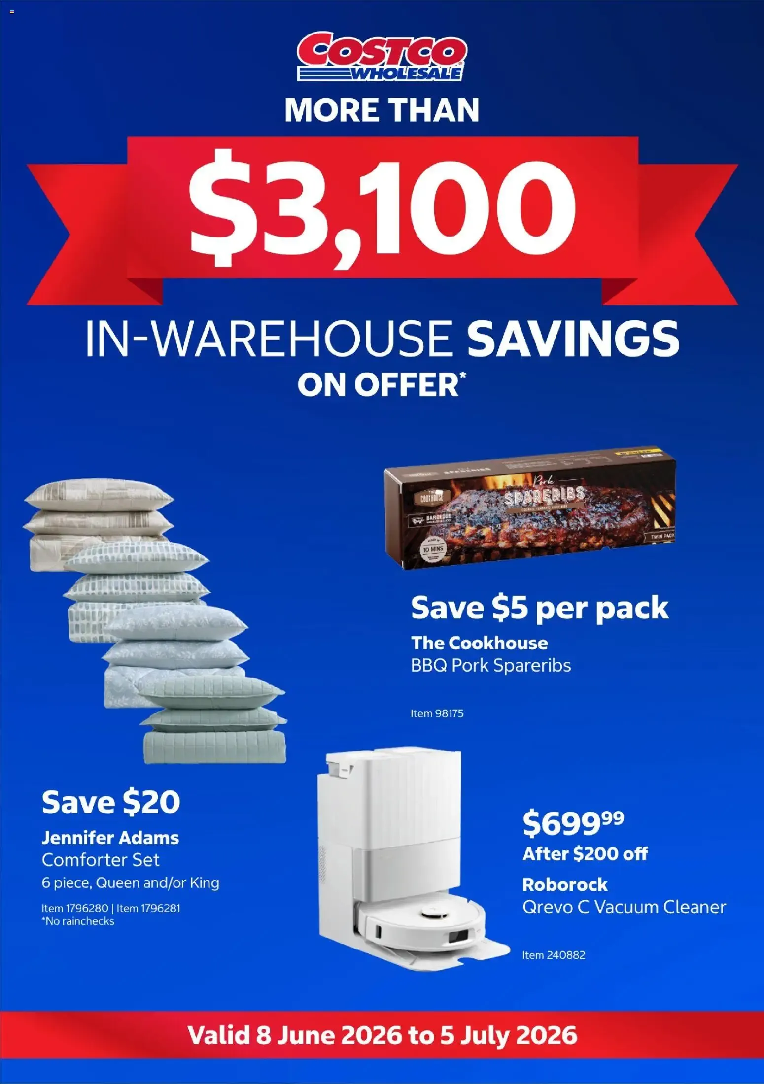 More Than $3,100 In-Warehouse Savings - Catalogue valid from 8 June to 5 July 2026 - page 1