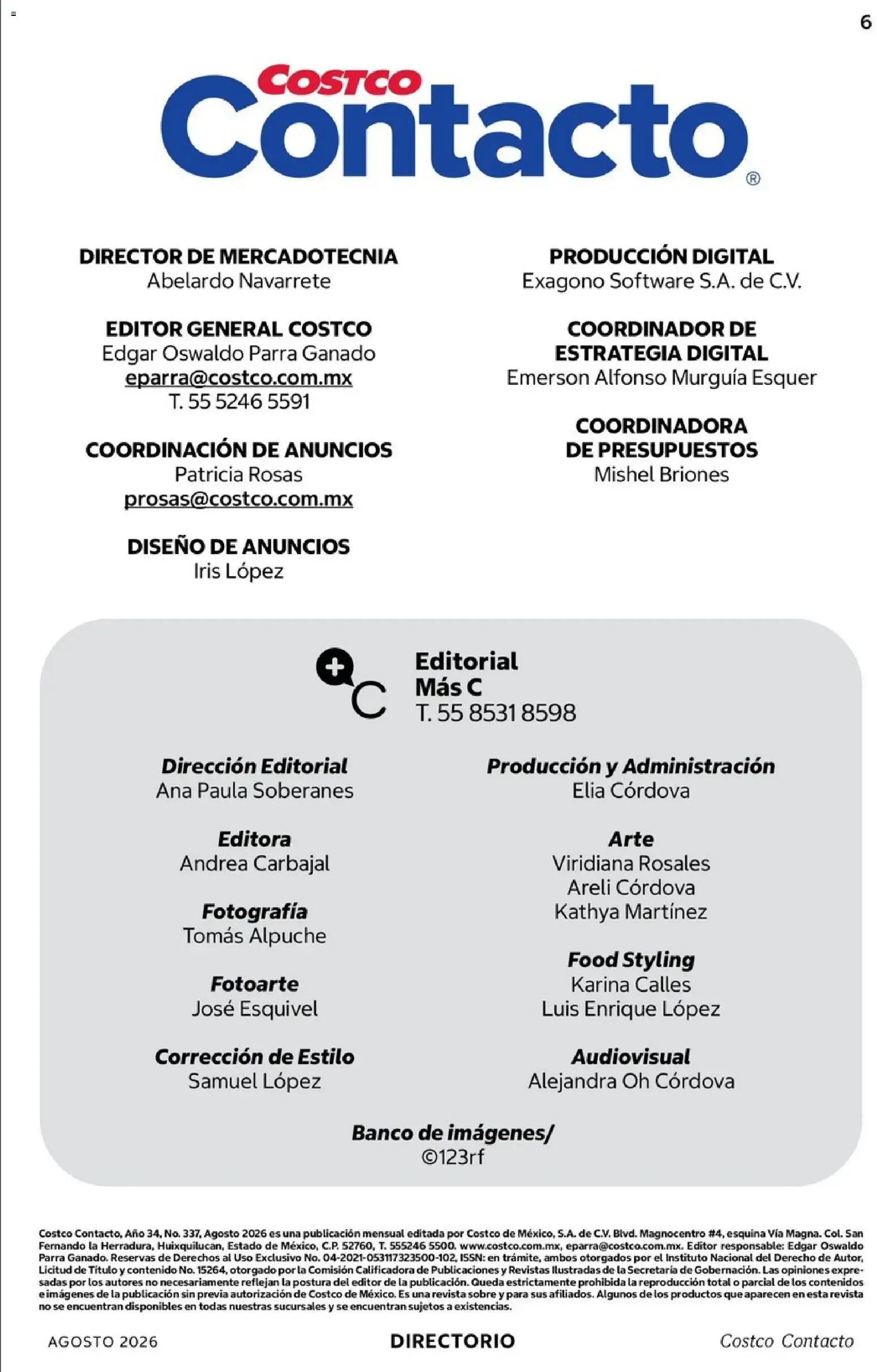 Catálogo de COSTCO Contacto 1 de agosto al 31 de agosto 2026 - Pagina 6