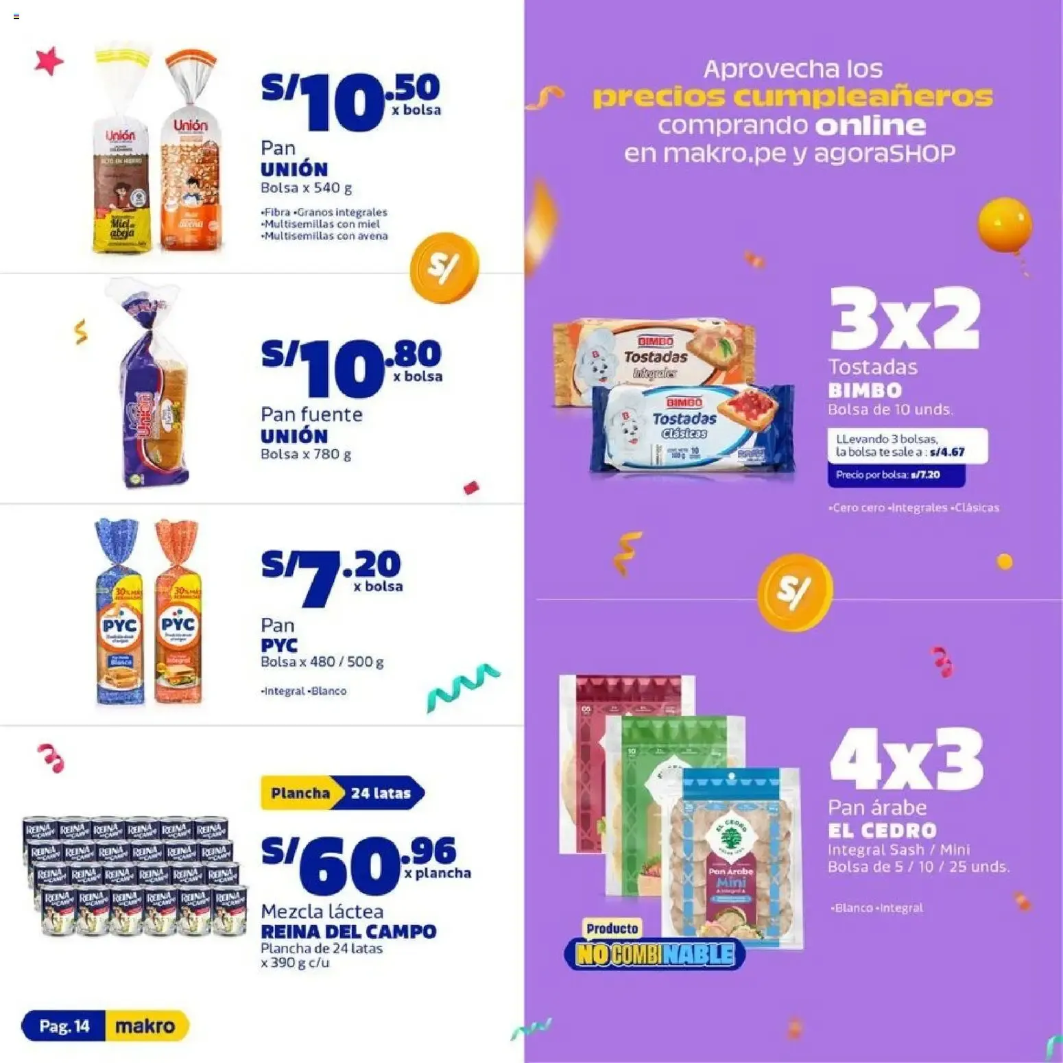 Catalogo de Precios Cumpleañeros Makro 14 de julio al 29 de julio 2026 - Pag 14