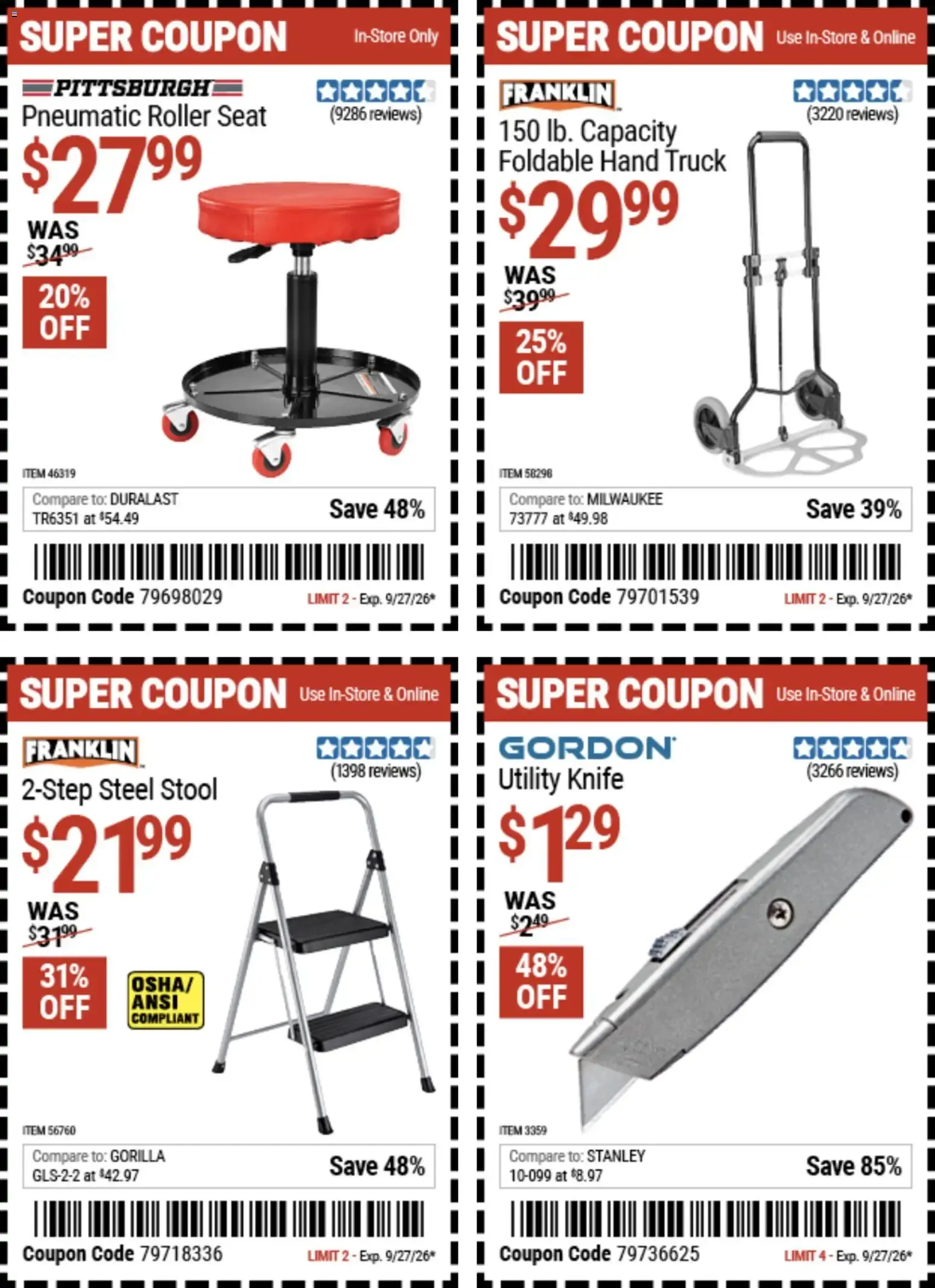 Weekly ad Harbor Freight Weekly Ad (09/14 - 09/27 2026) - Flyer from September 14 to September 27 2026 - Page 7