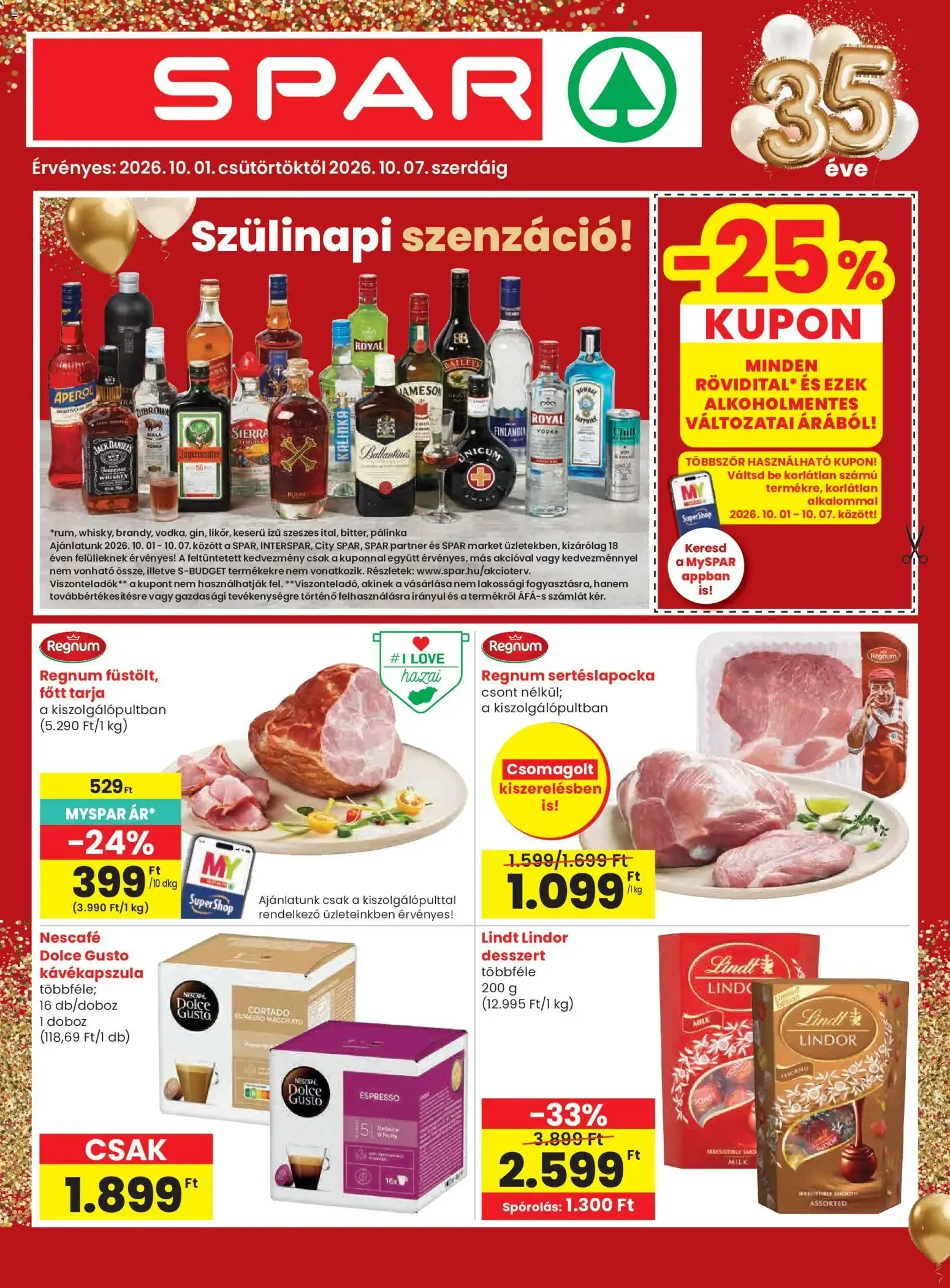 Katalógus Spar akciós újság - 2026.10.01.-tól október 1.-tól október 7.-ig 2026. - Oldal 1