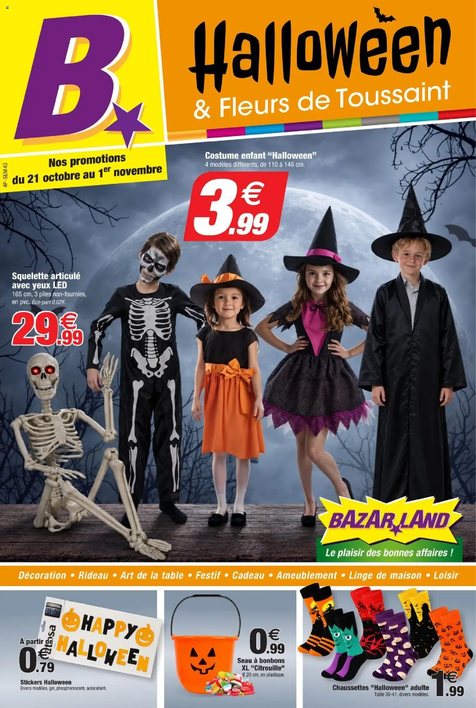 Bazarland Halloween & Fleurs de Toussaint du 21 octobre au 1 novembre 2026 - Catalogue page 1