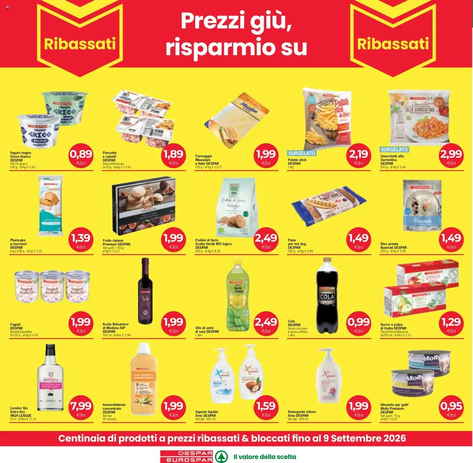 Despar Eurospar - Sconti Grandi Marche da 27 agosto a 9 settembre di 2026 - Pagina del volantino 14