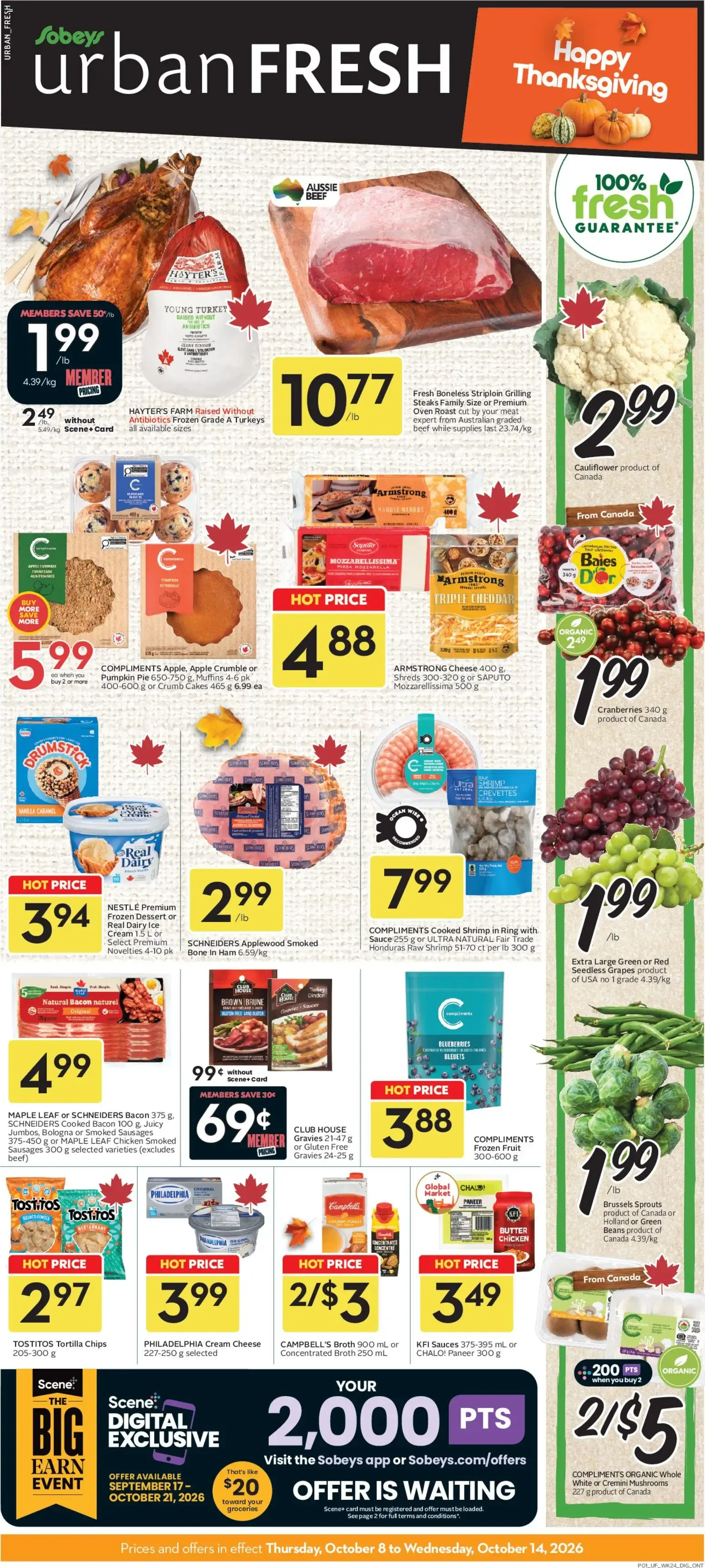 Sobeys Urban FRESH Weekly Flyer from October 8 to October 14 2026 - flyer page 1
