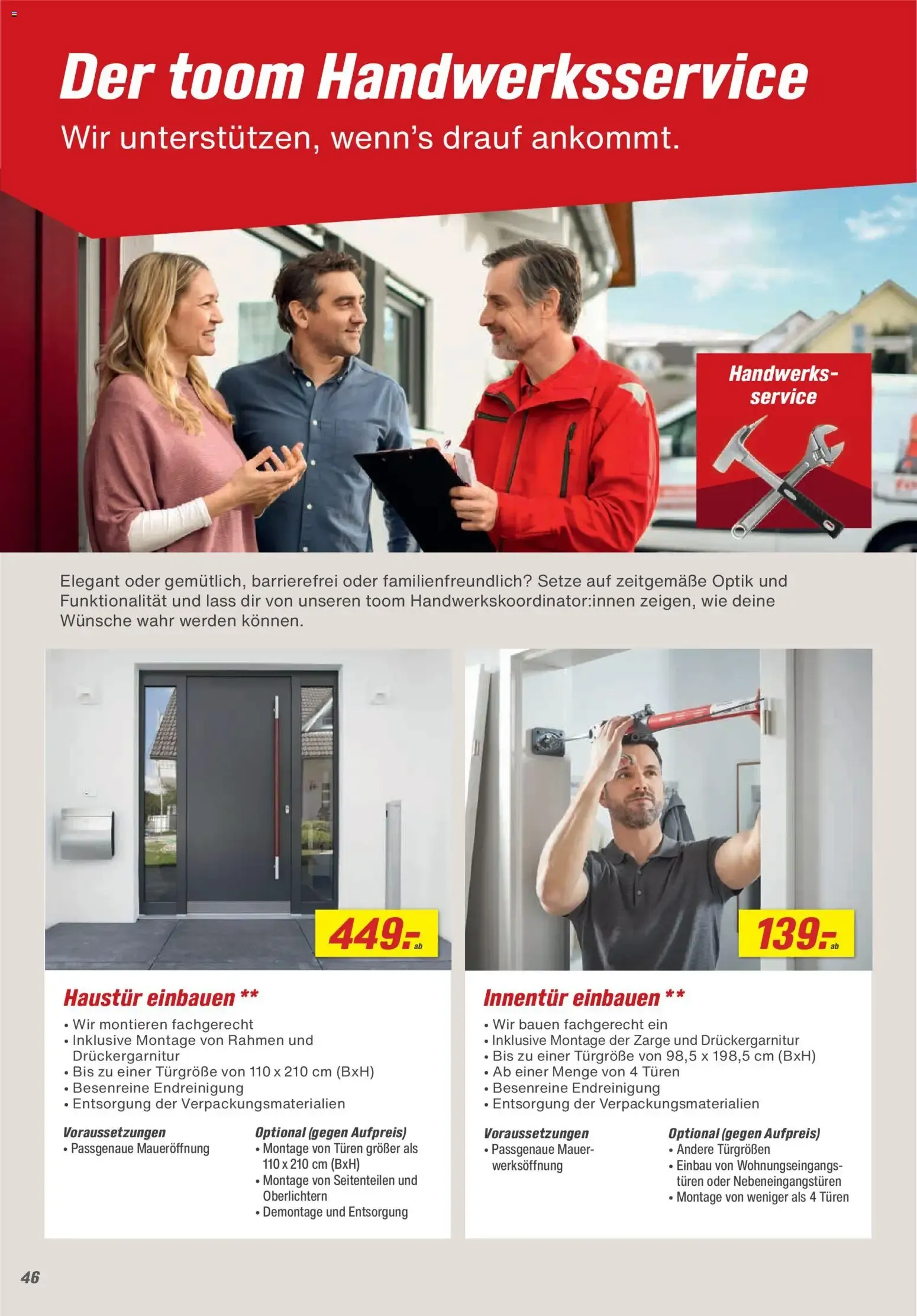Toom Baumarkt Baustoffe & Bauelemente 2026 (ab 20.02.2026) zum Blättern von 20. Februar bis 30. Juni 2026 - Prospekt seite 46