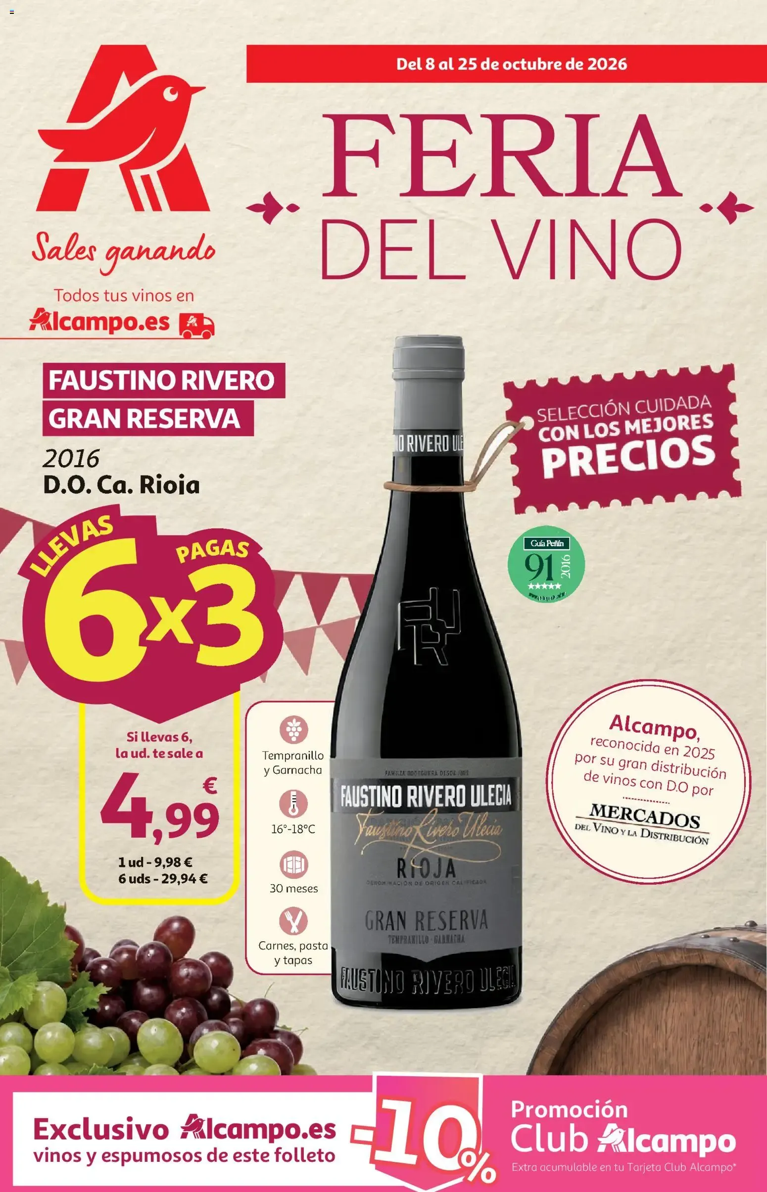 Catálogo de Feria del Vino - Alcampo 8 de octubre al 25 de octubre 2026 - Página 1