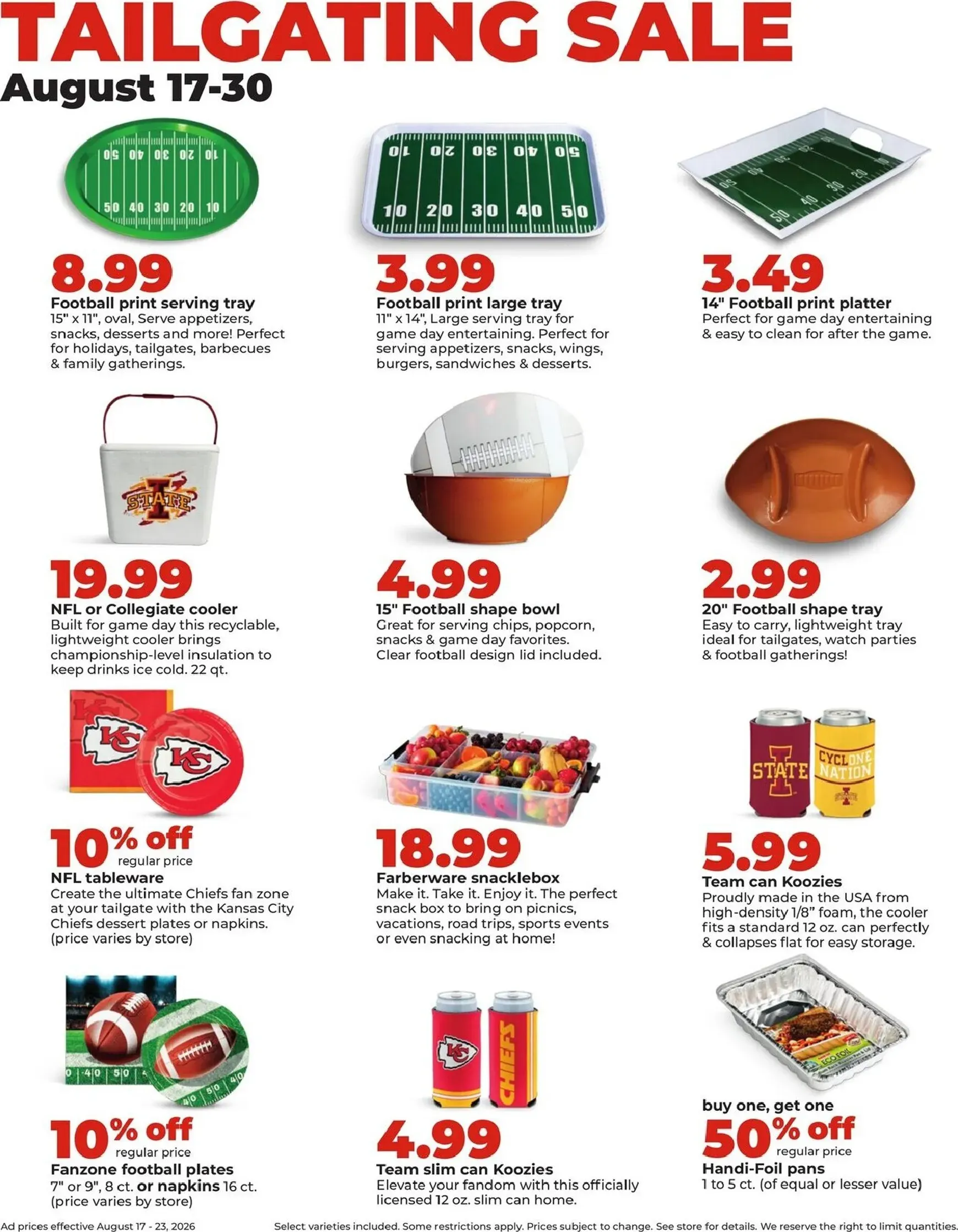 Weekly promotion Current Hy Vee leaflet valid from Monday 08/17/2026 to Sunday 08/23/2026 spanning from August 17 to August 23 2026 - Page 18 for Catalogue 365