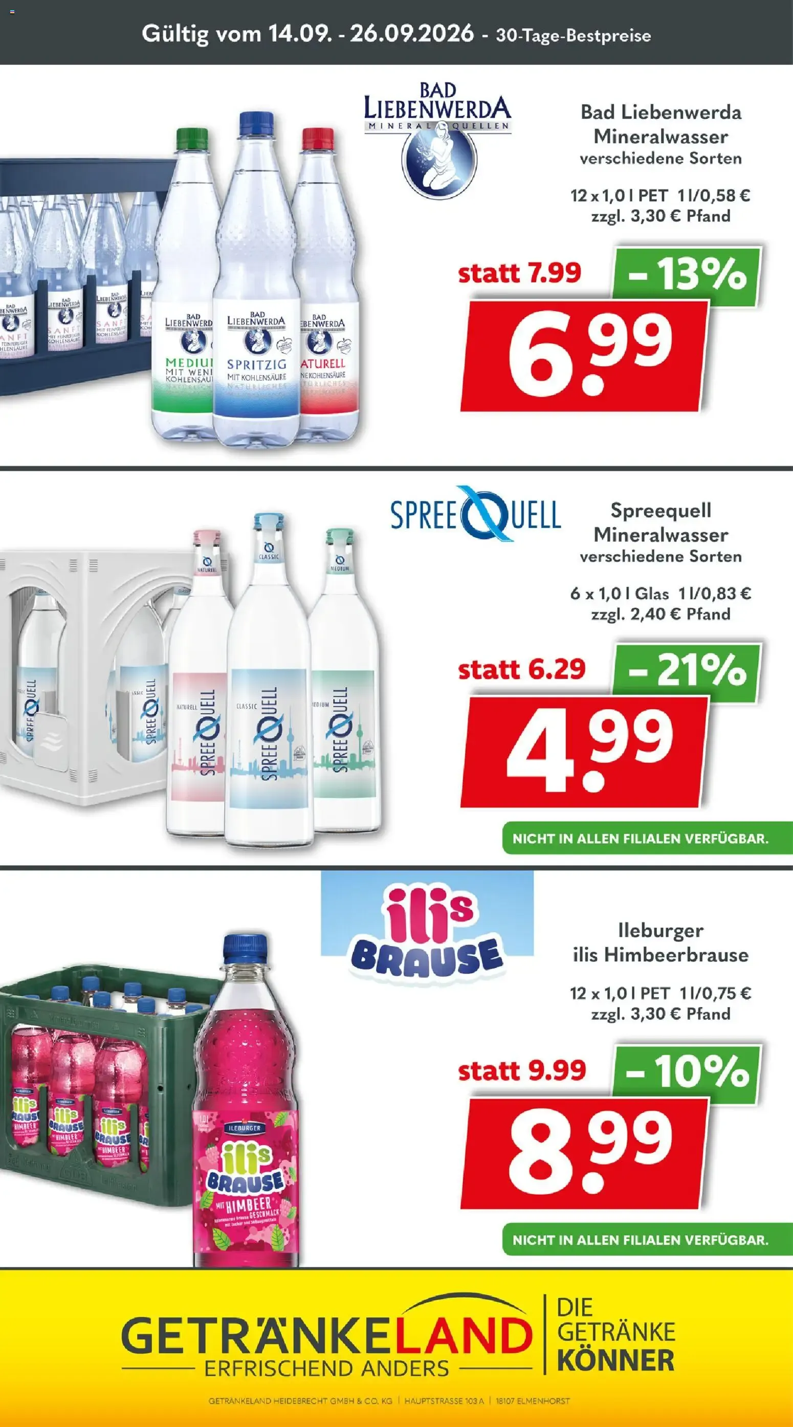 Getränkeland Jubelpreise von 14. September bis 26. September 2026 - Prospekt seite 10