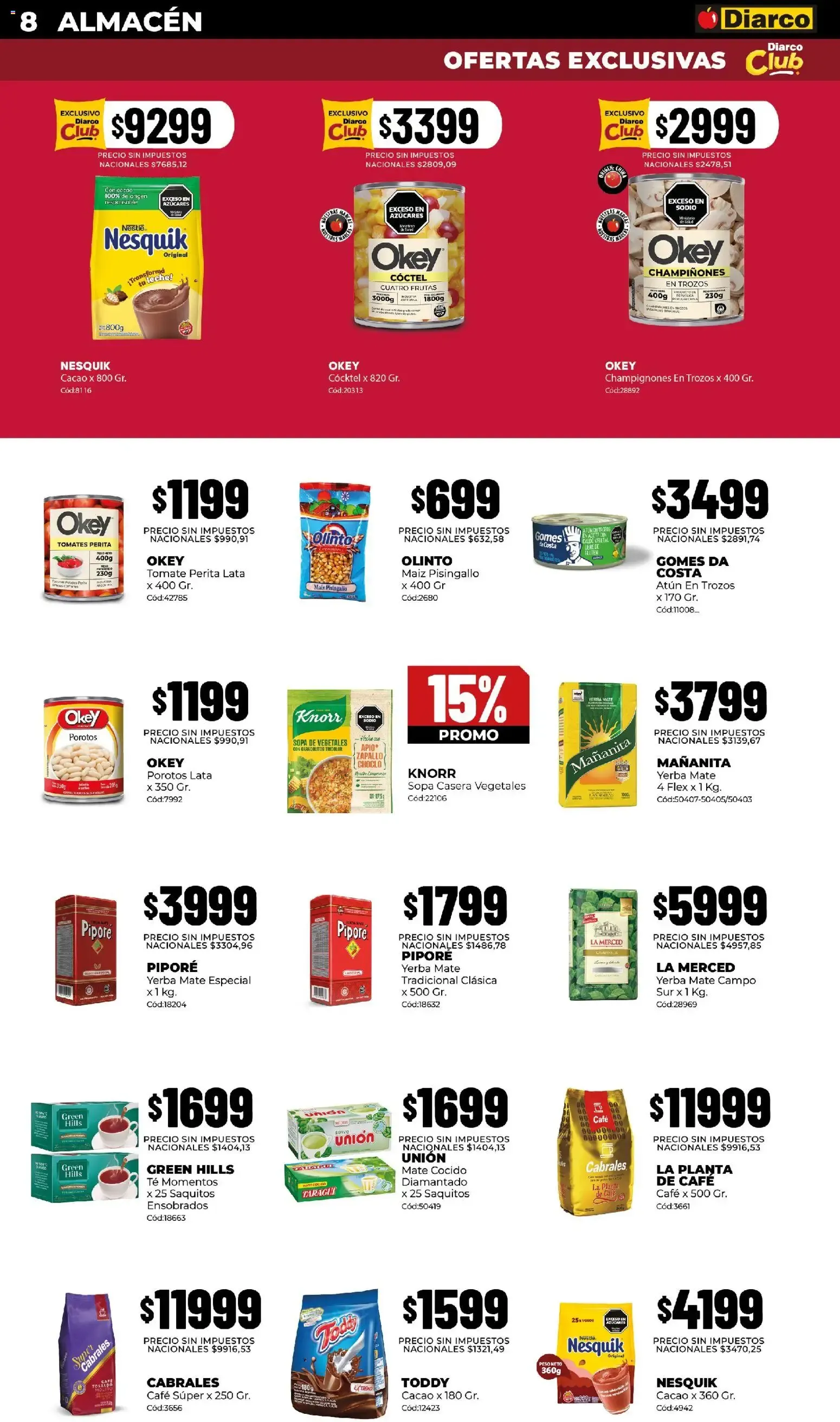 Ofertas de Diarco - ¡Todos pueden comprar por unidad o cantidad! 14 de septiembre al 18 de septiembre 2026 - Página 8 del catálogo