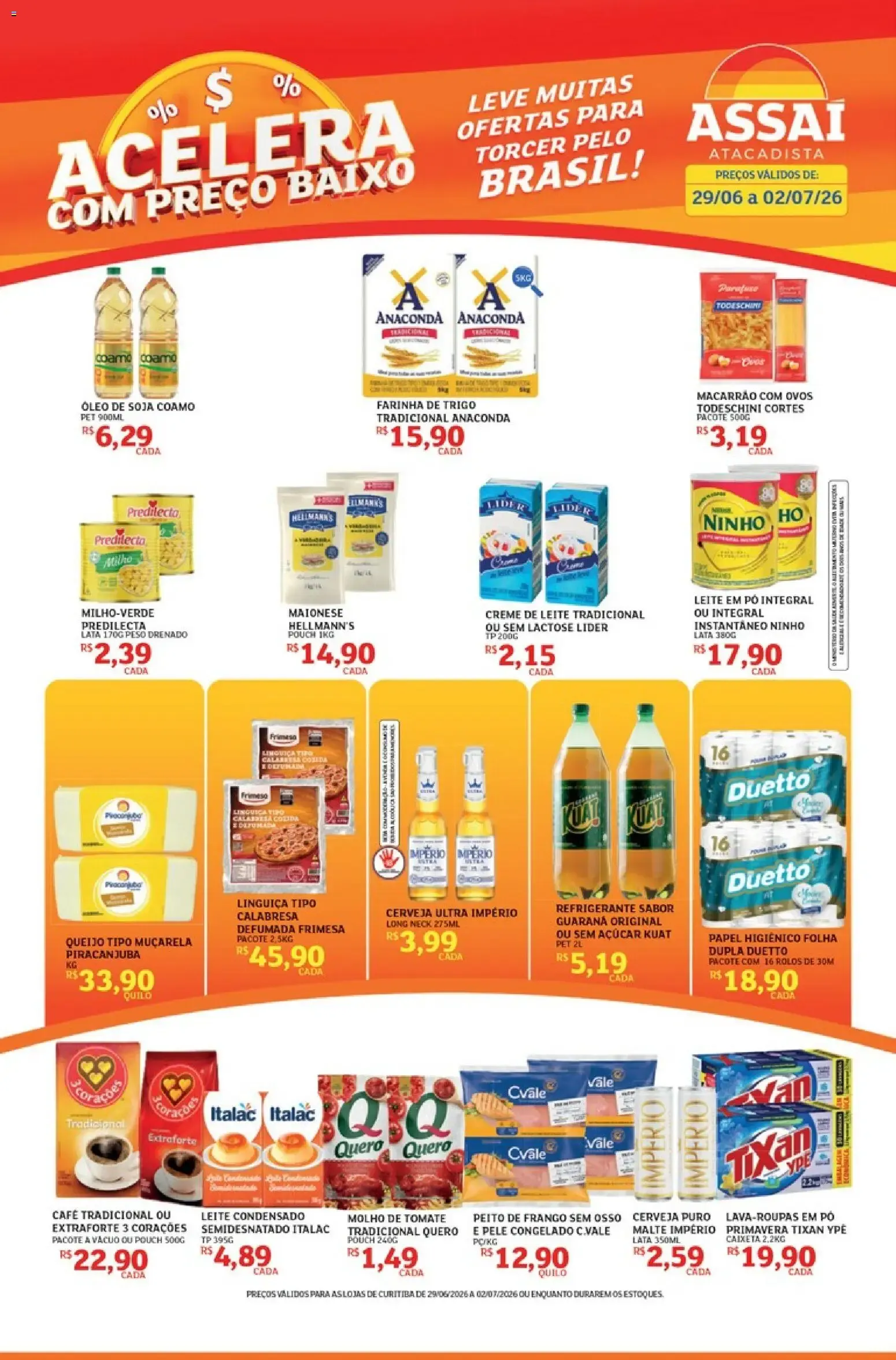 Encarte de Assaí Atacadista ofertas - PR de 29/06/2026 | Promoções Online 29 de junho até 2 de julho 2026 - Pagina 1