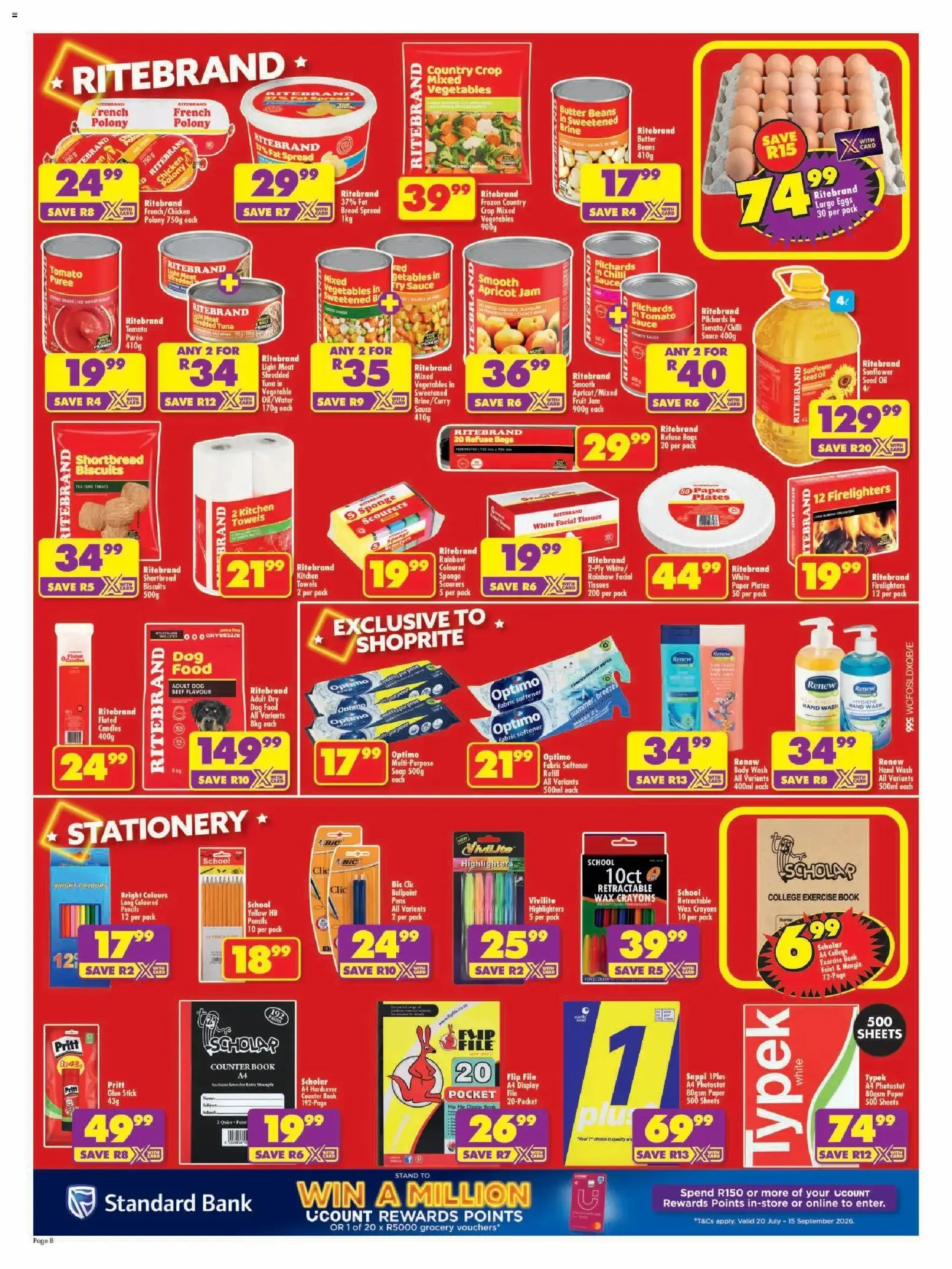 Shoprite Major Low Price Birthday from 20 July to 10 August 2026 - Catalogue Page 8