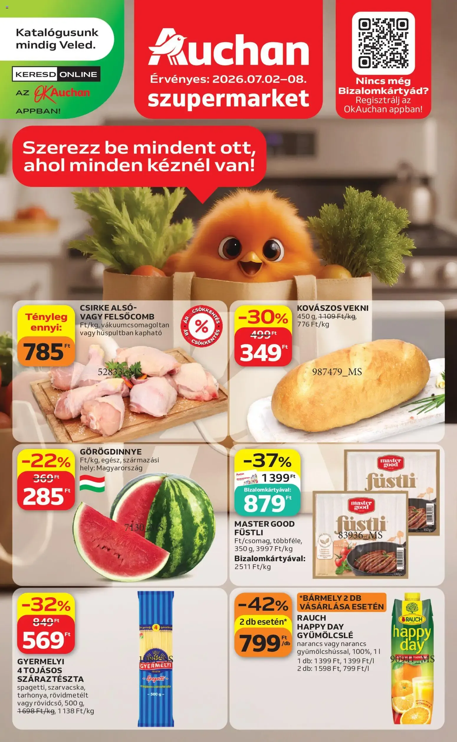 Katalógus Auchan Szupermarket akciós újság - 2026.07.02. -tól/töl > akció, lapozható szórólap 🛍️ július 2.-tól július 8.-ig 2026. - Oldal 1