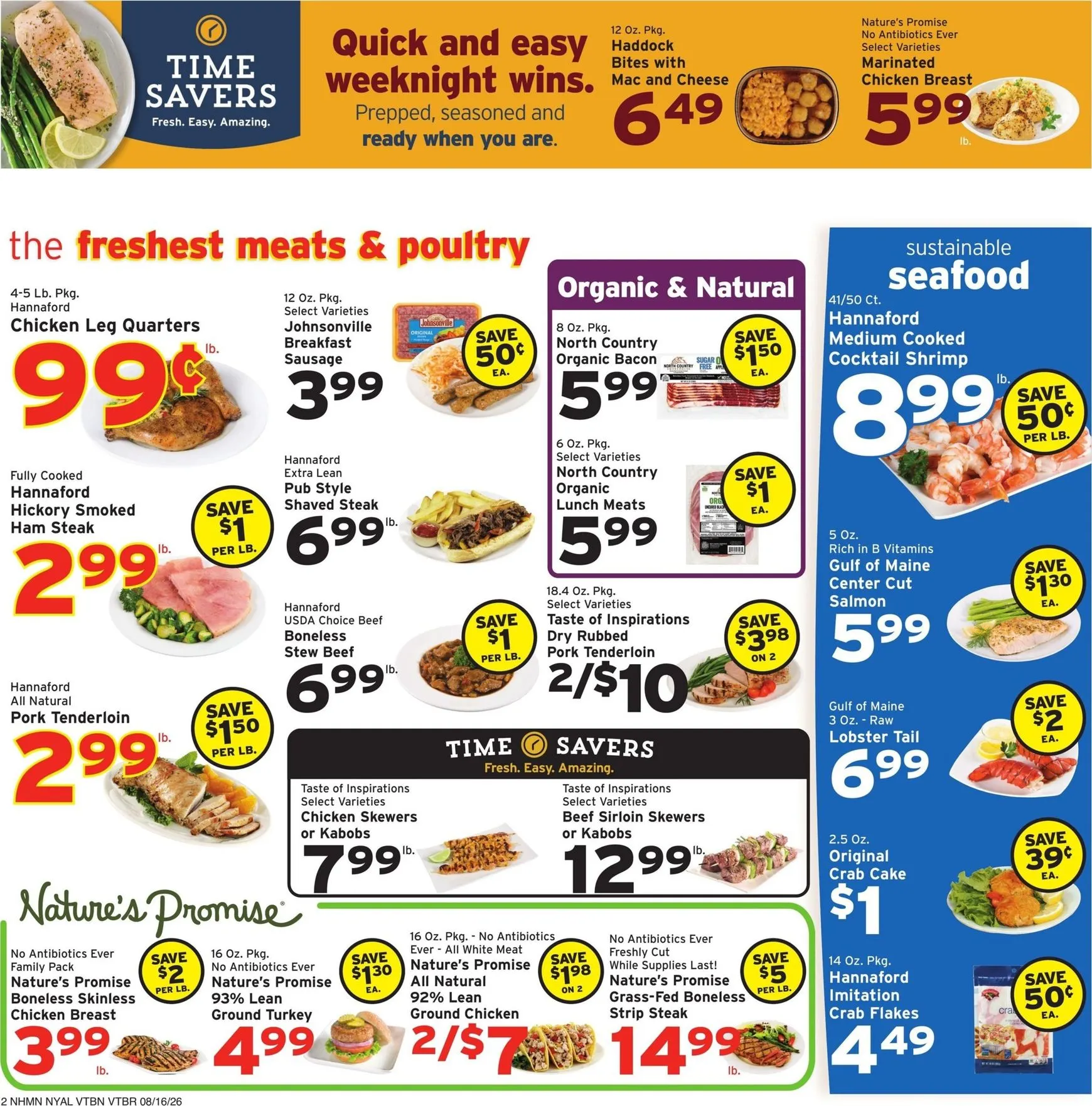Weekly promotion Hannaford: Savings made easy. spanning from August 16 to August 22 2026 - Page 2 for Catalogue 365