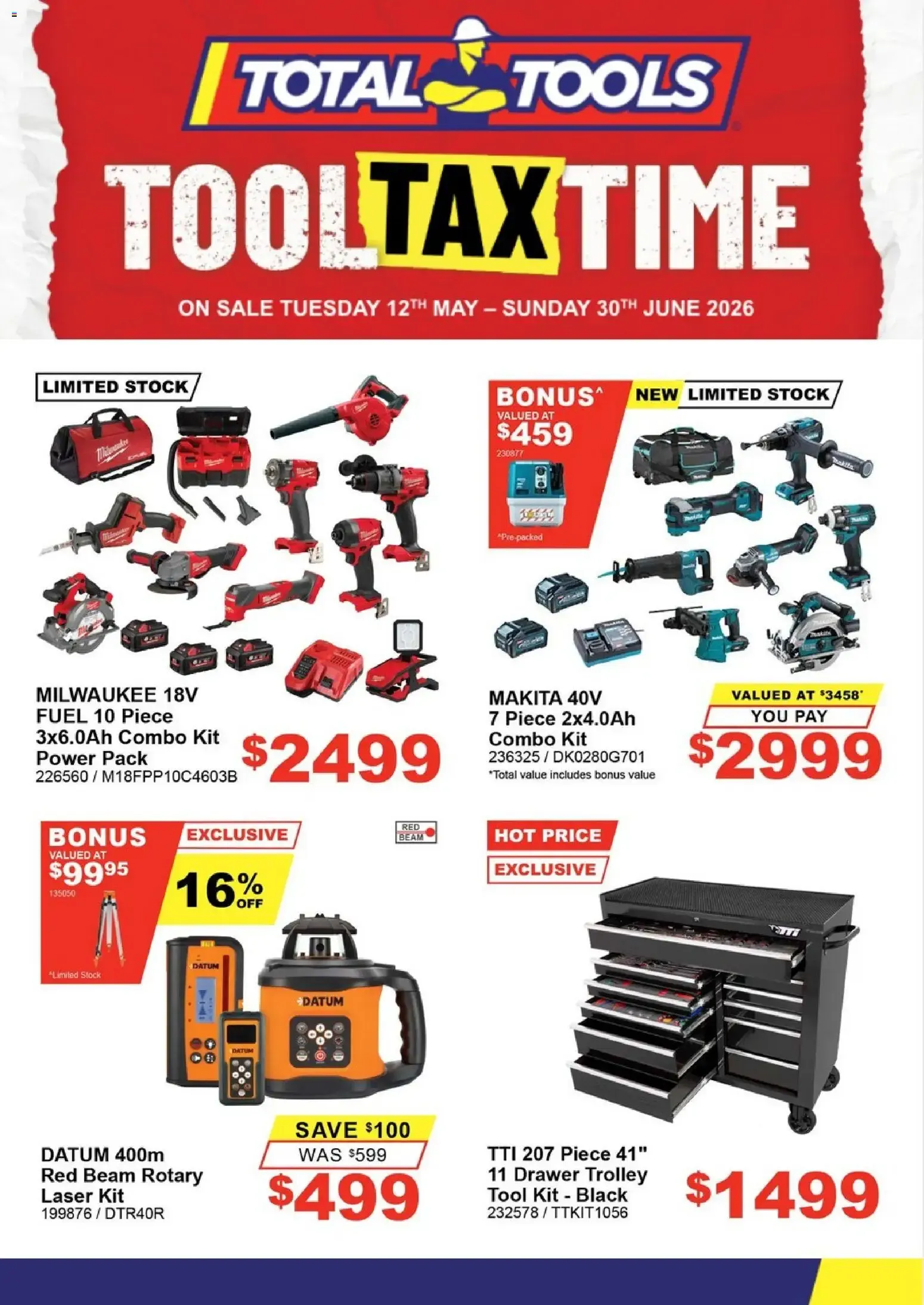 Total Tools catalogue - 12/05/2026 > weekly / monthly specials - Catalogue valid from 12 May to 30 June 2026 - page 1
