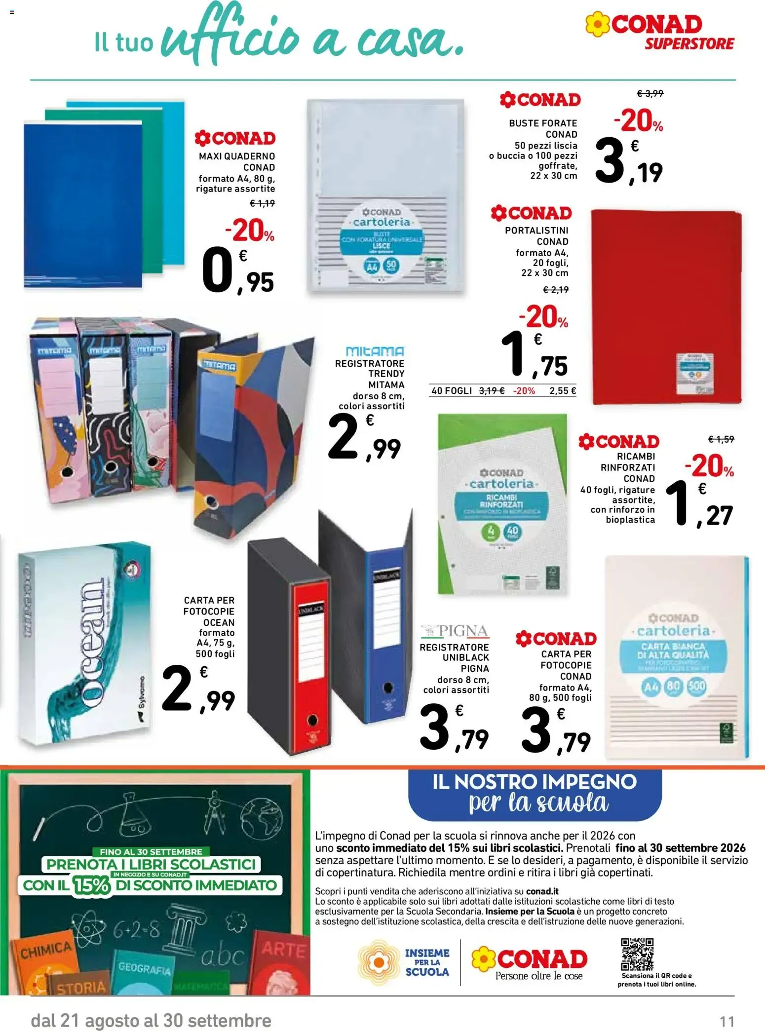 Catalogo Scuola Conad da 21 agosto a 30 settembre di 2026 - Pagina del volantino 11