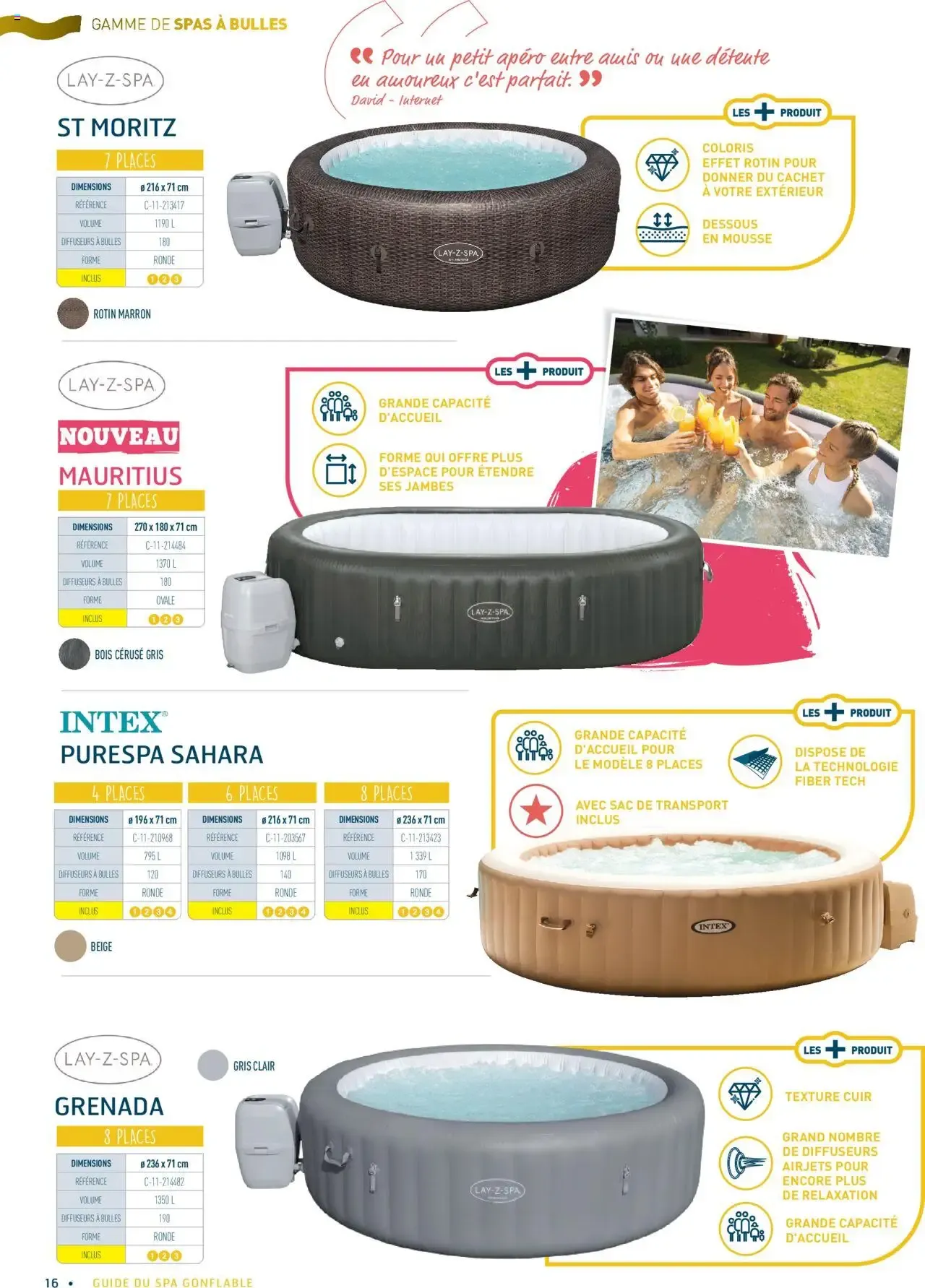 Cash Piscines Guide spas gonflables à partir du 01/03/2024 - promo en ligne du 1 mars au 30 septembre 2026 - Catalogue page 16