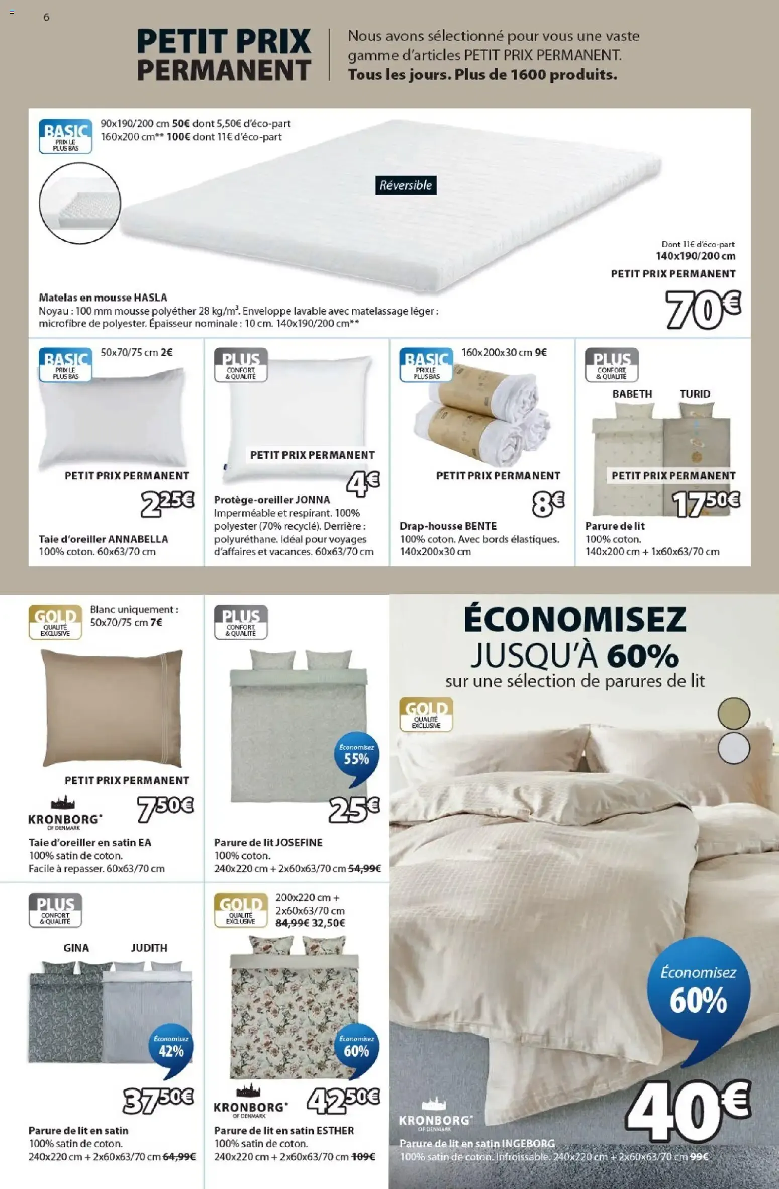 JYSK: Offres exceptionnelles et Journées spéciales mobilier - Économisez jusqu'à 60% du 1 septembre au 24 octobre 2026 - Catalogue page 6