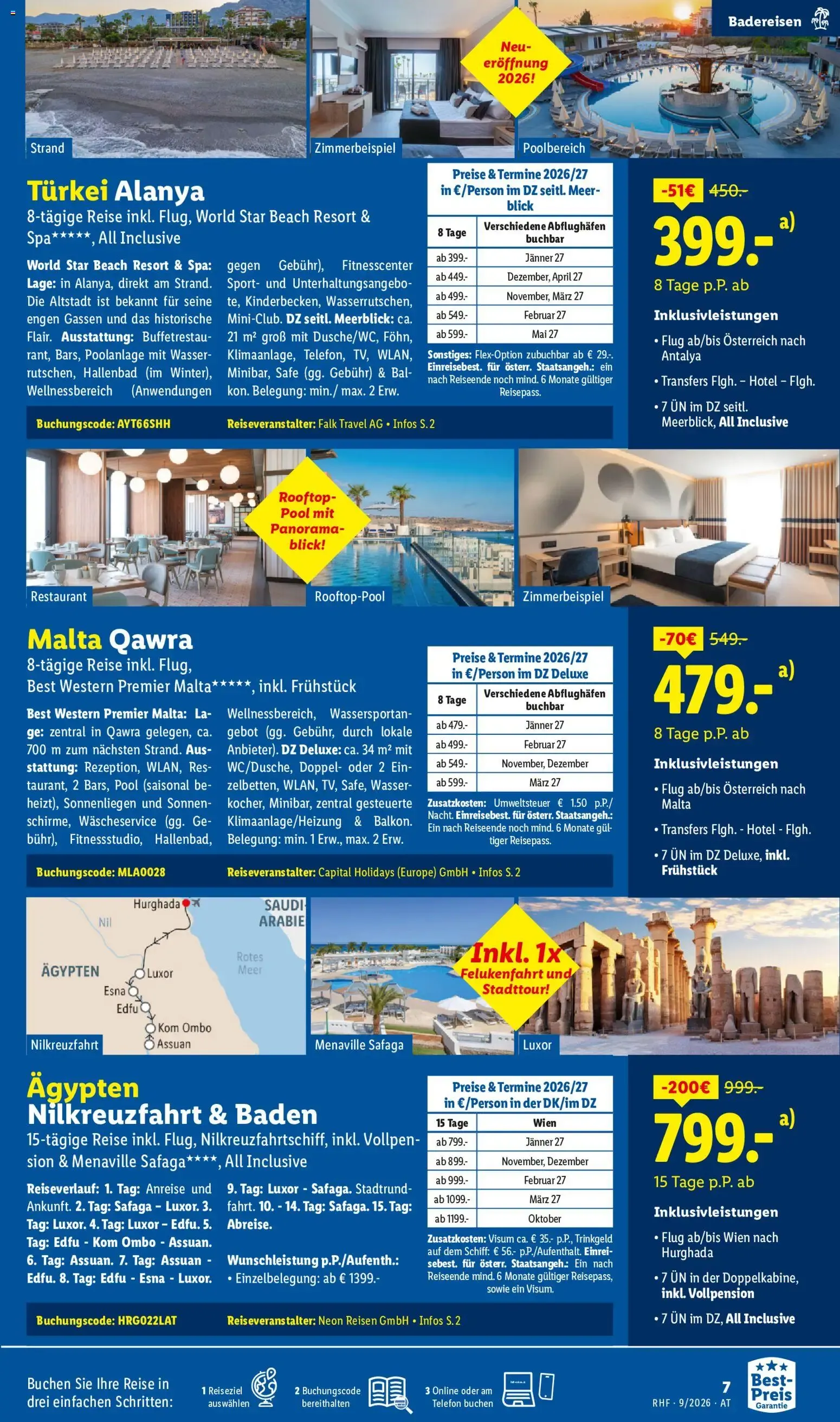 Lidl September Reise - Highlights ab 31.08.2026 - Angebote ab donnerstag von 31. August bis 30. September 2026 - Flugblätt seite  7