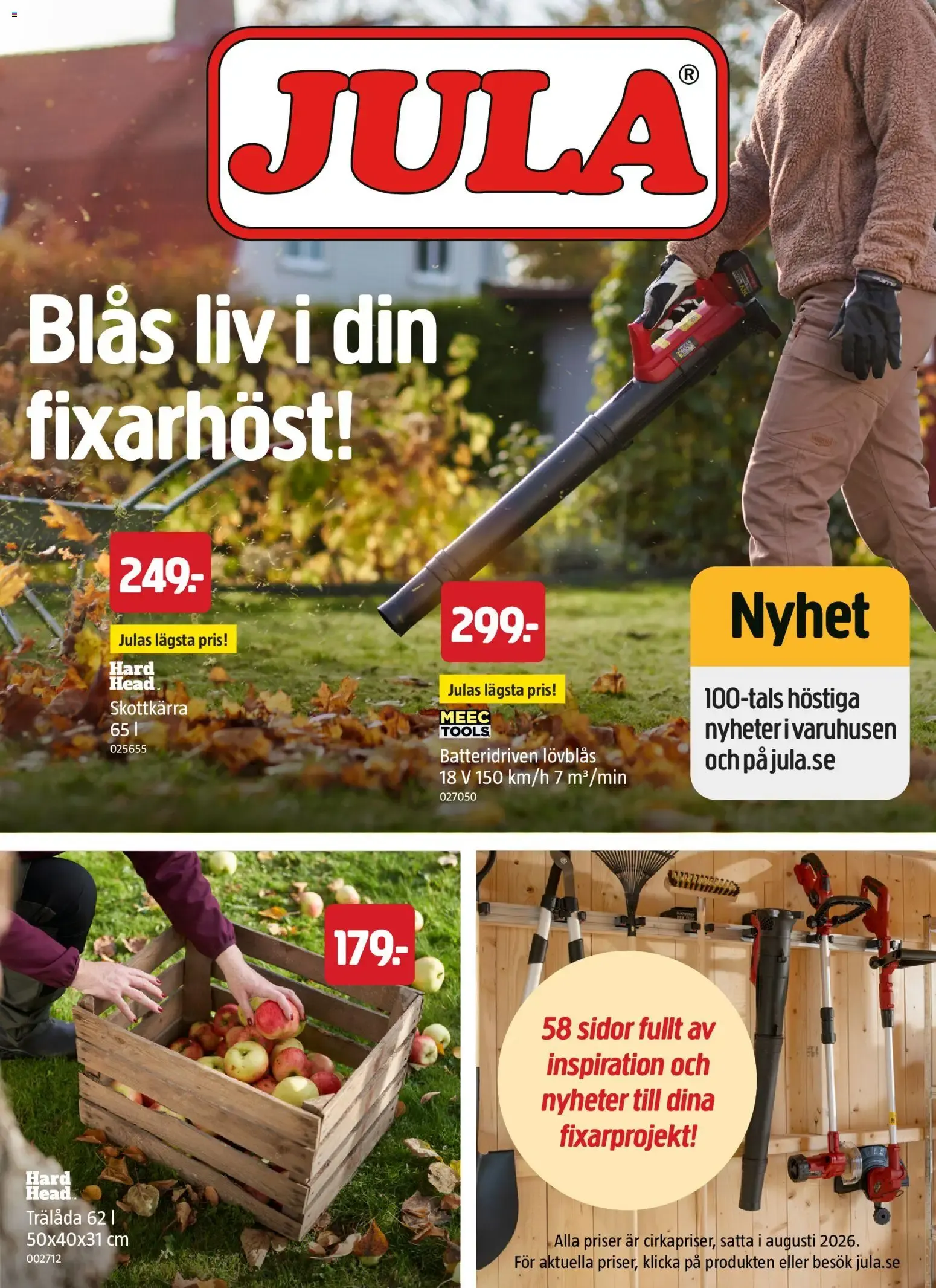 Jula: Blås liv i din fixarhöst! från 1 september till 30 oktober 2026 - Reklamblad sidor 1