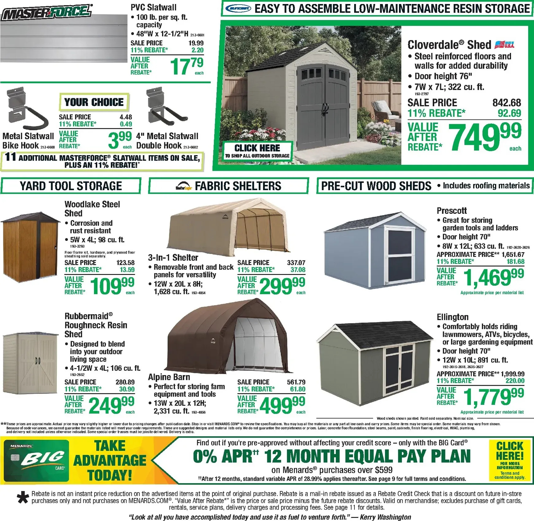 Weekly promotion Menards: 11% Rebate on Everything! spanning from July 23 to August 2 2026 - Page 18 for Catalogue 365