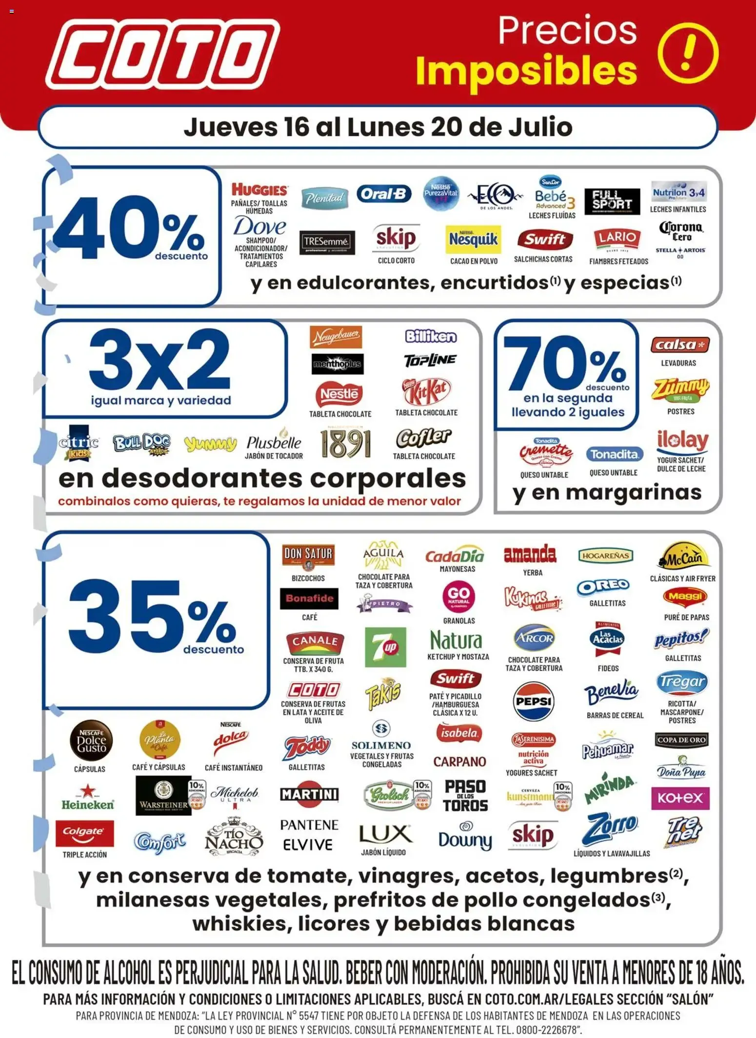 Ofertas de COTO Precios Imposibles! 16 de julio al 20 de julio 2026 - Página 1 del catálogo