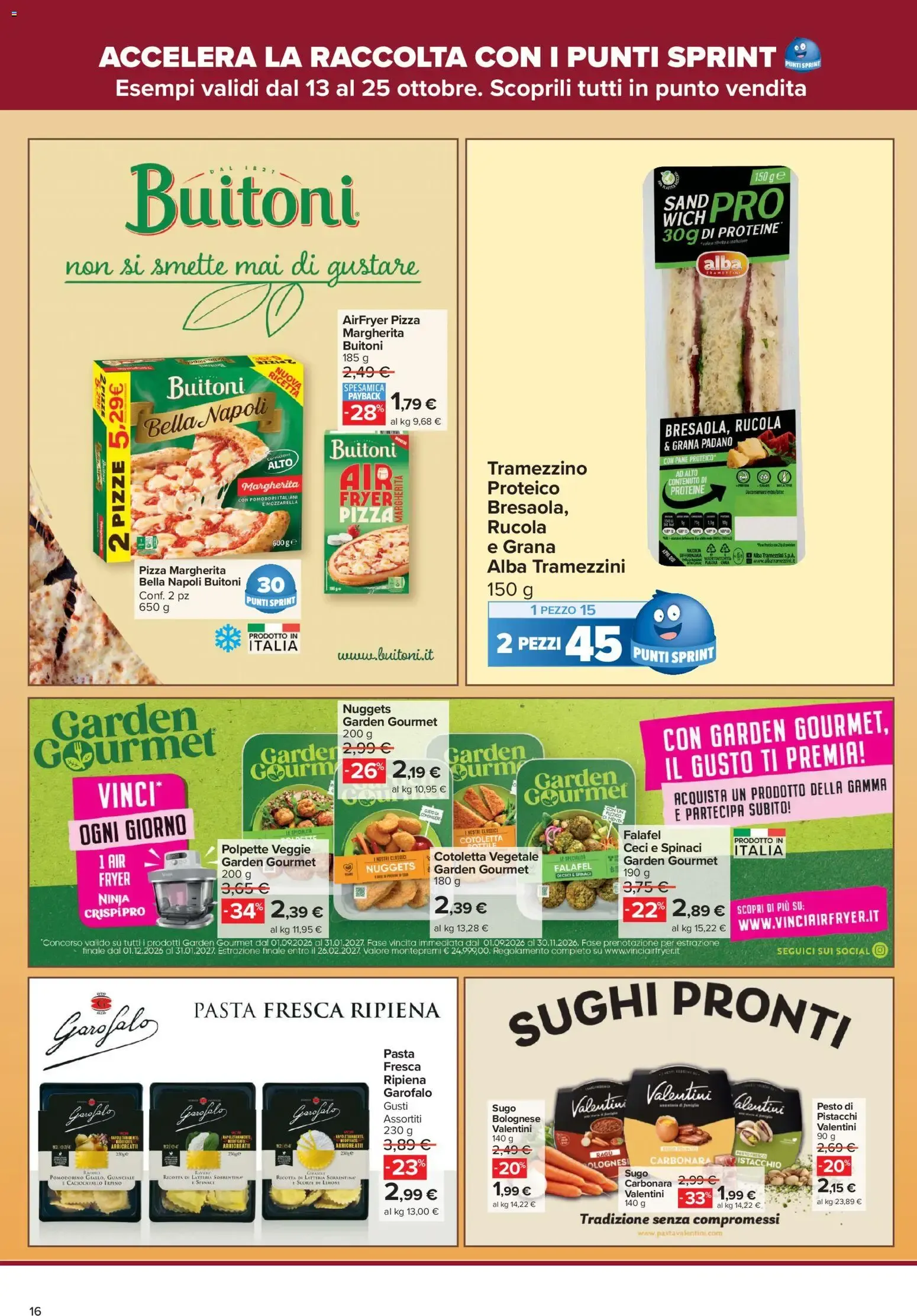 Carrefour Market: La tua carta SpesAmica Payback vola con i Punti Sprint da 13 ottobre a 25 ottobre di 2026 - Pagina del volantino 16