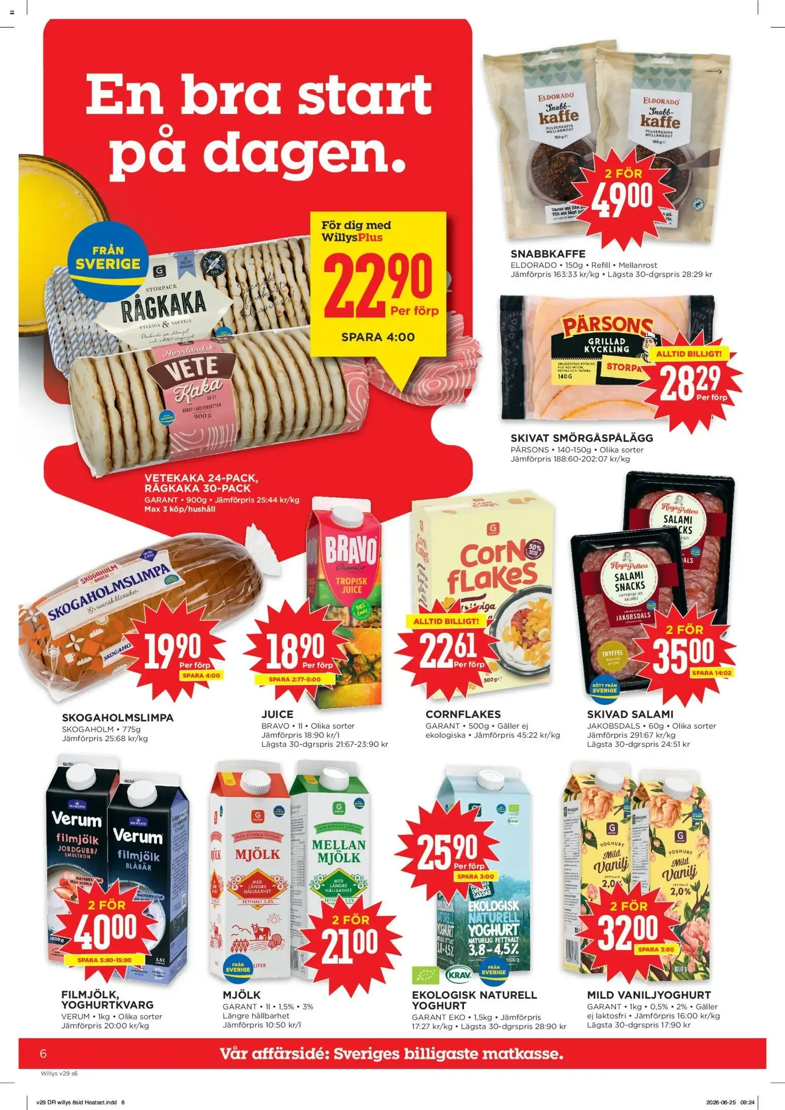 Willys: Veckans hyvlade priser från 13 juli till 19 juli 2026 - Reklamblad sidor 6