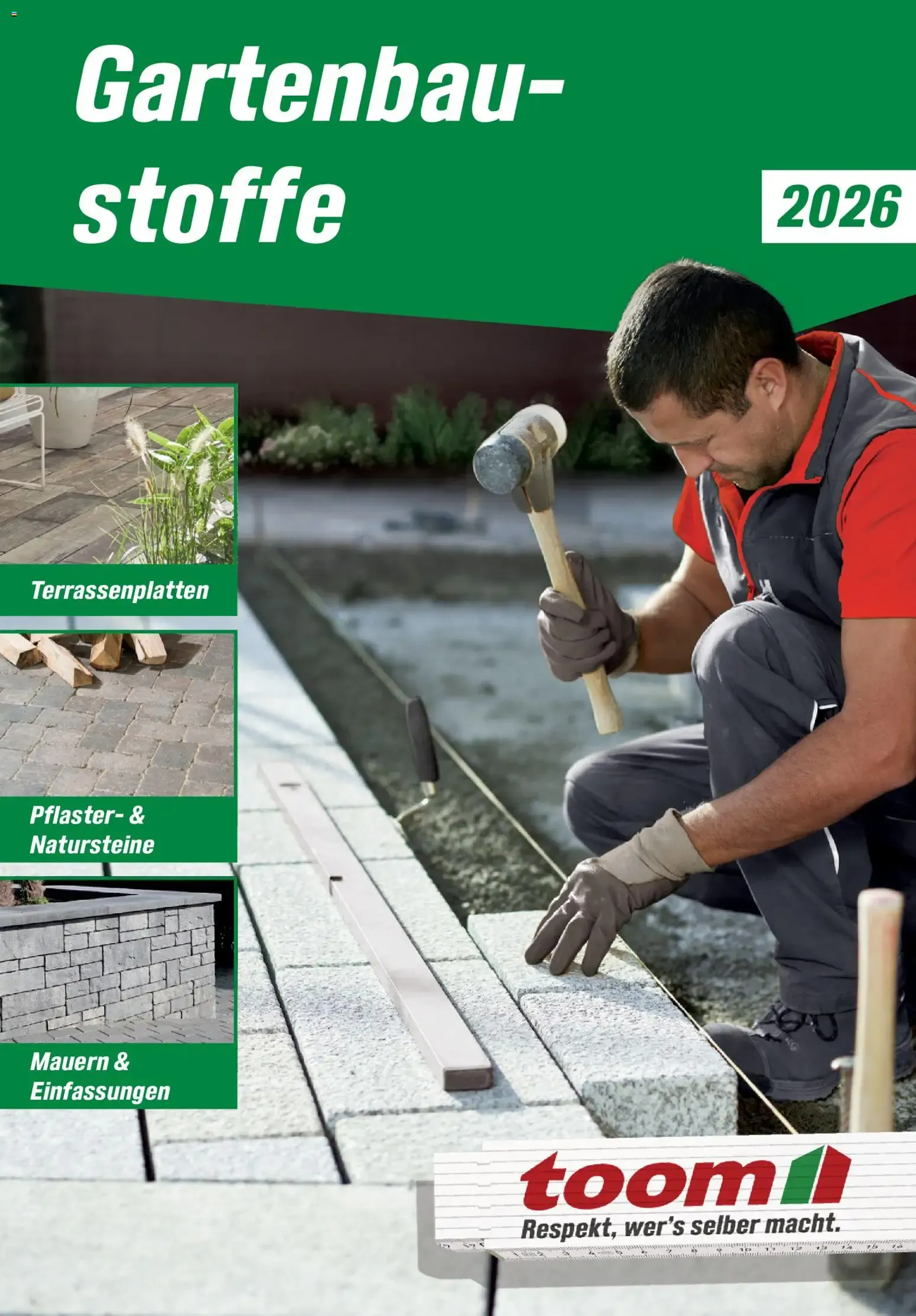 Toom Baumarkt Gartenbaustoffe 2026 (ab 20.02.2026) zum Blättern von 20. Februar bis 30. Juni 2026 - Prospekt seite 1