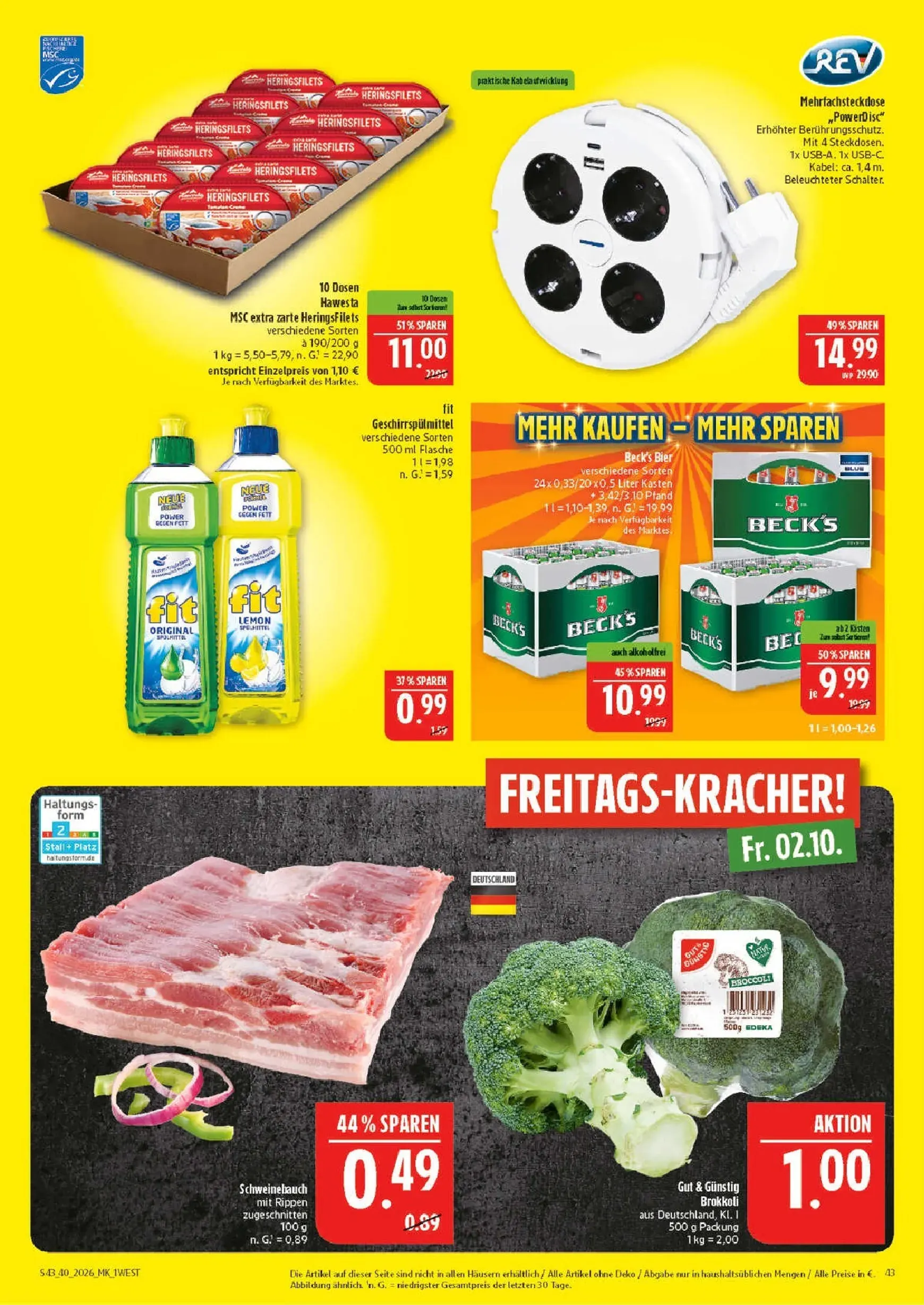 Marktkauf Prospekt nächste Woche – von Montag 28.09.2026 bis Freitag 02.10.2026 von 28. September bis 2. Oktober 2026 - Prospekt seite 43