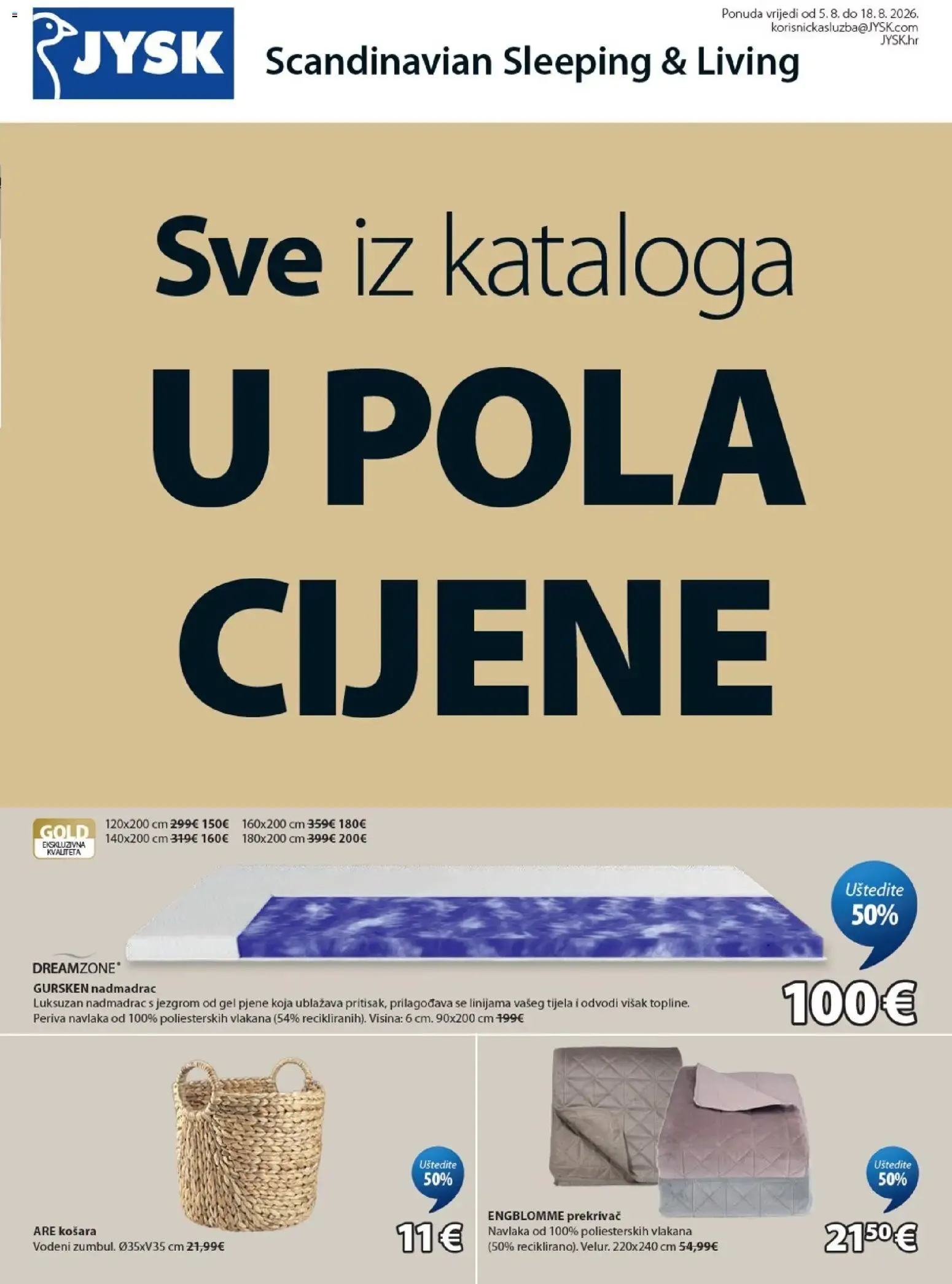 Katalog Sve iz kataloga U POLA CIJENE (Todo del catálogo a mitad de precio) od 5. kolovoza do 18. kolovoza 2026. - Pregled Stranica 1