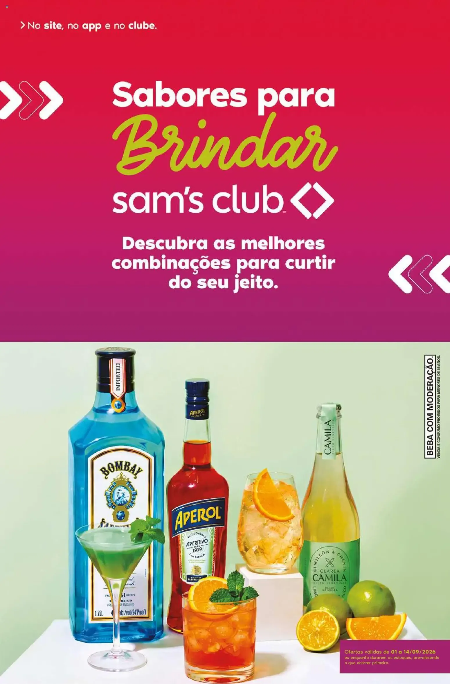 Encarte de Sam's Club ofertas Sabores para Brindar de 01/09/2026 | Promoções Online 1 de setembro até 14 de setembro 2026 - Pagina 1