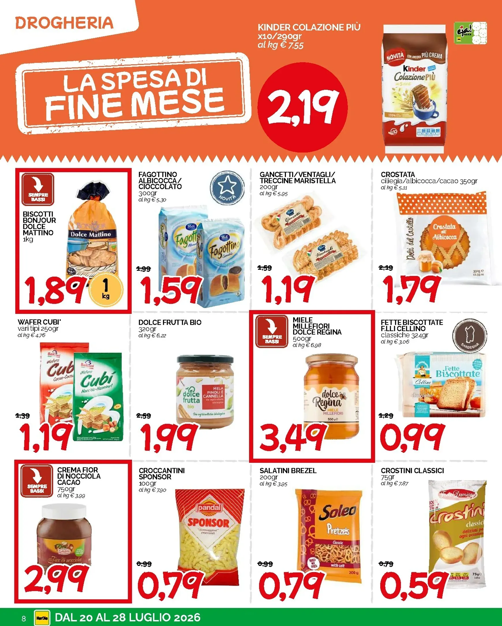HarDis - La Spesa di Fine Mese da 20 luglio a 28 luglio di 2026 - Pagina del volantino 8