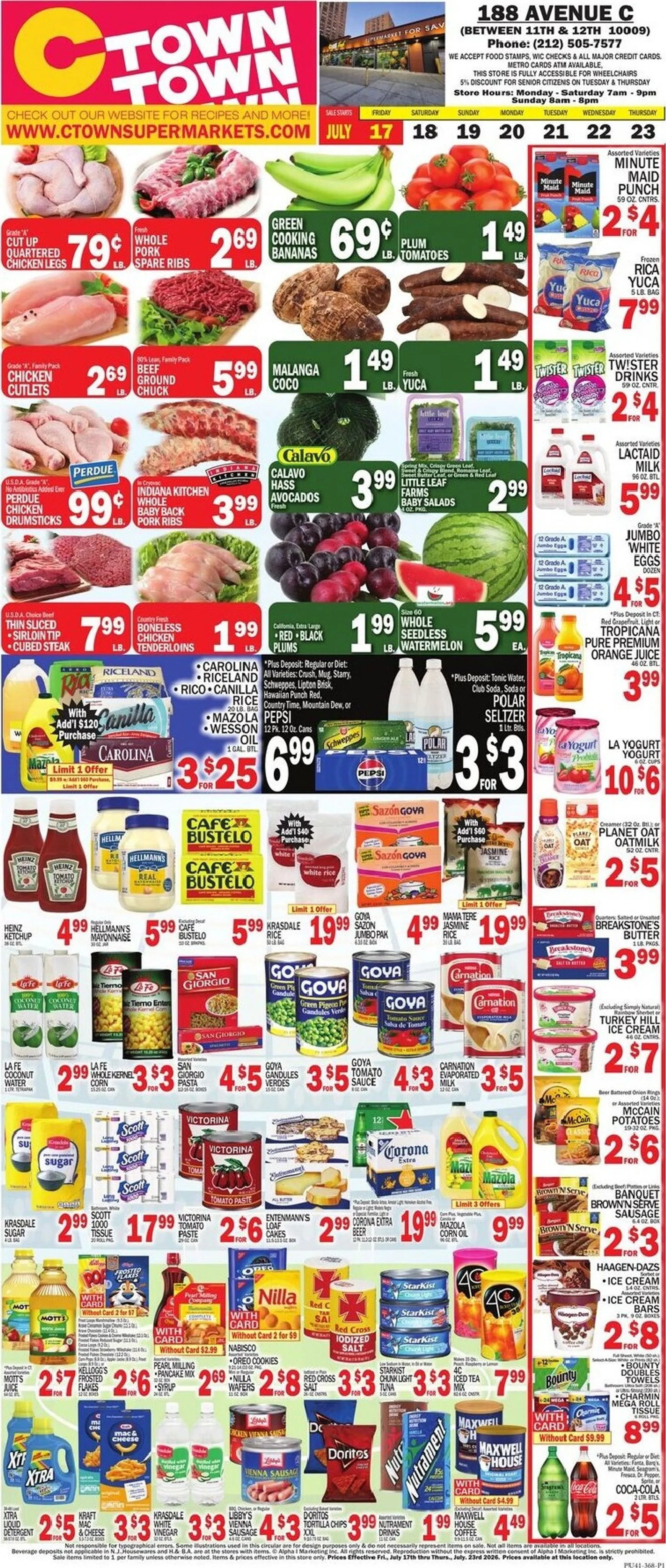 Current CTown leaflet valid from Friday 07/17/2026 to Thursday 07/23/2026