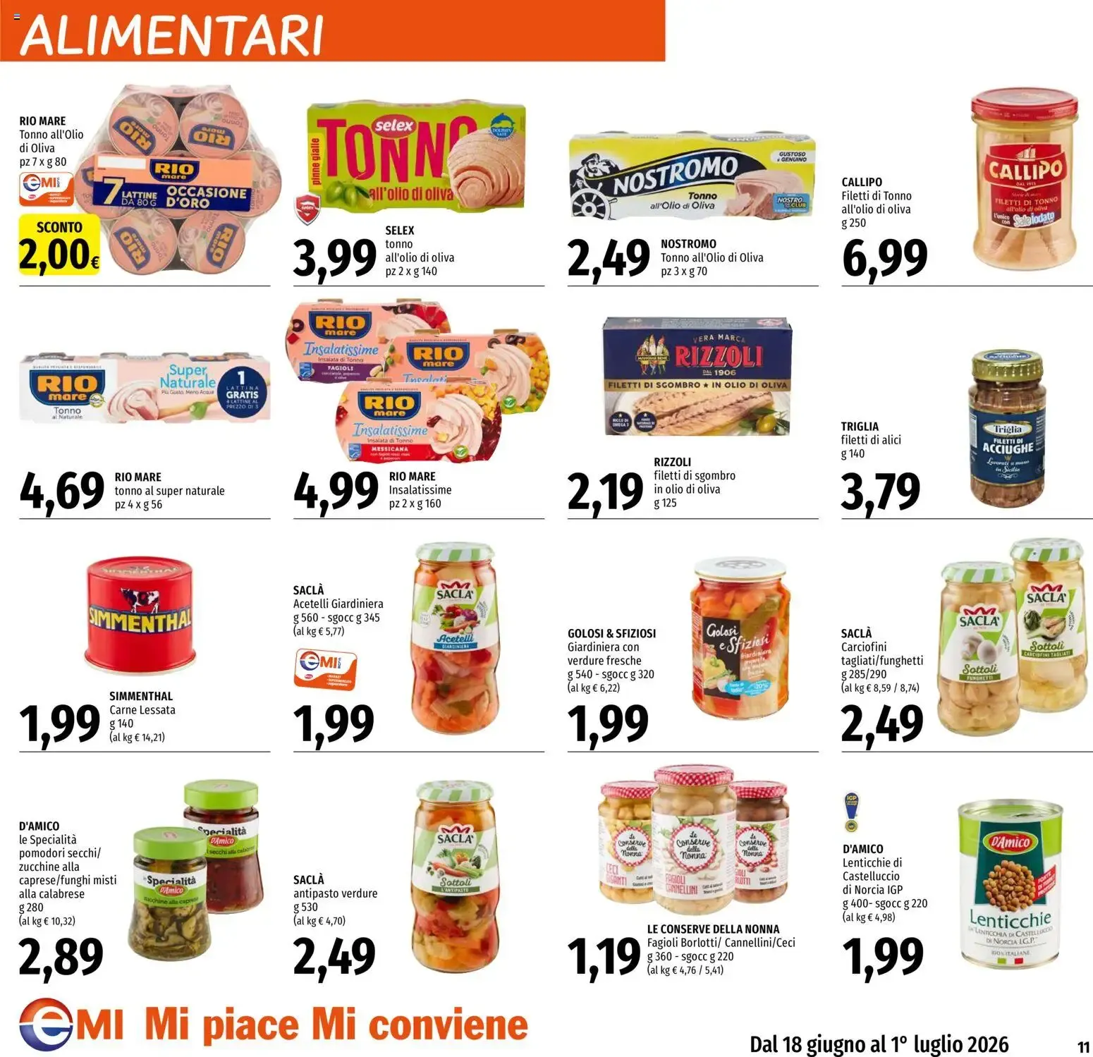EMI volantino dal 18/06/2026 - online Offerte da 18 giugno a 1 luglio di 2026 - Pagina del volantino 11