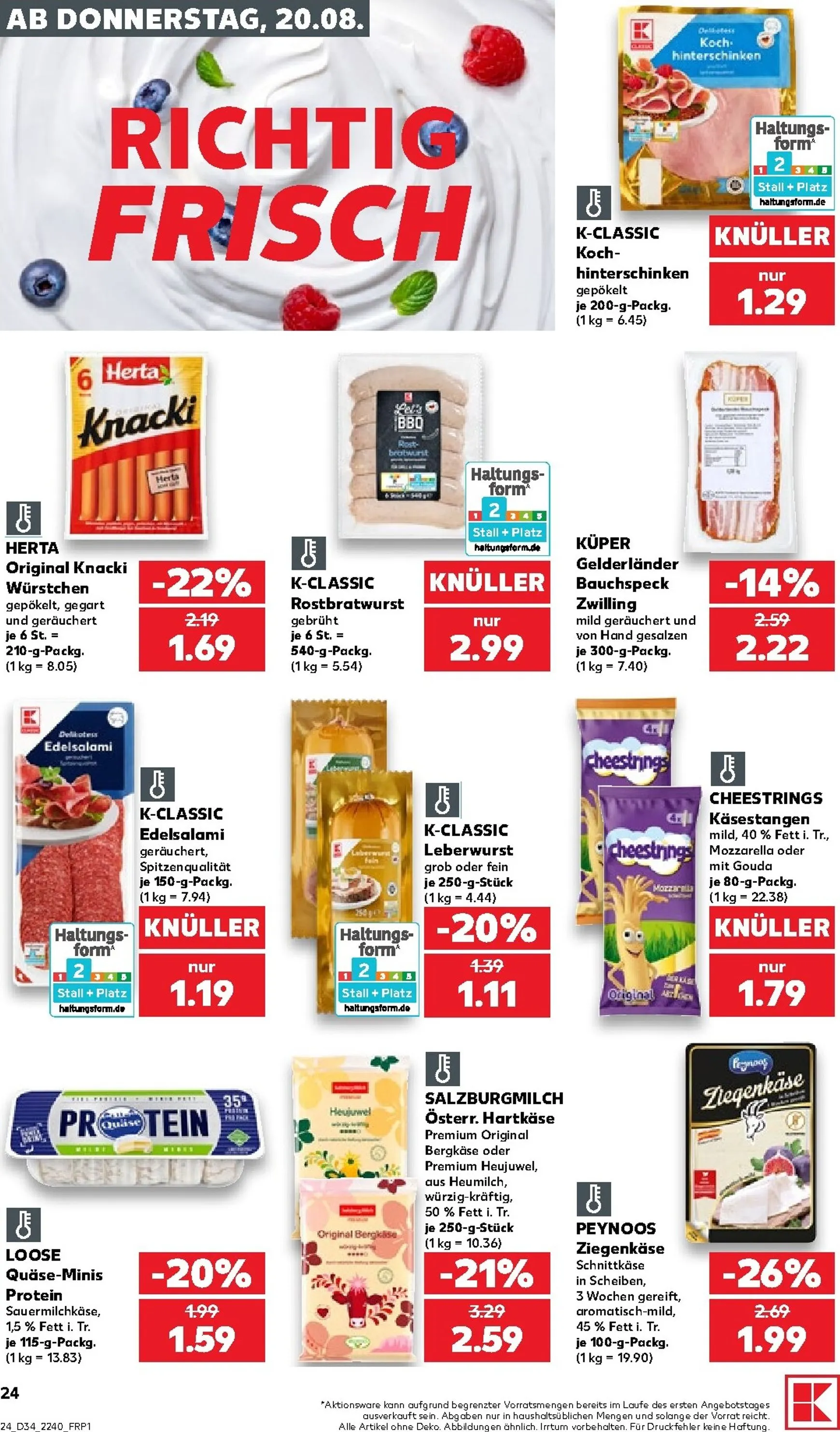 Kaufland Prospekt nächste Woche – von Donnerstag 20.08.2026 bis Mittwoch 26.08.2026 von 20. August bis 26. August 2026 - Prospekt seite 24