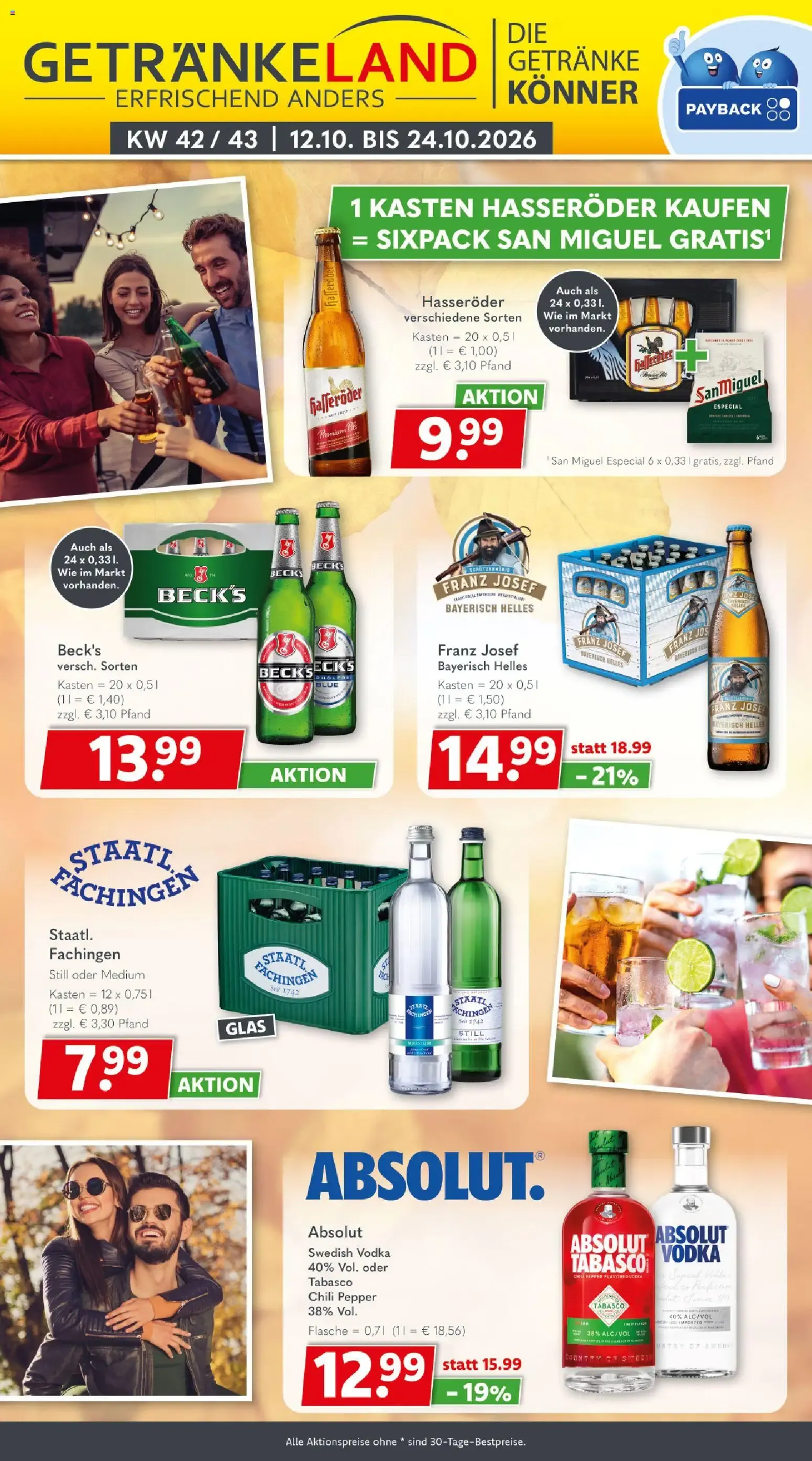 GETRÄNKELAND von 12. Oktober bis 24. Oktober 2026 - Prospekt seite 1