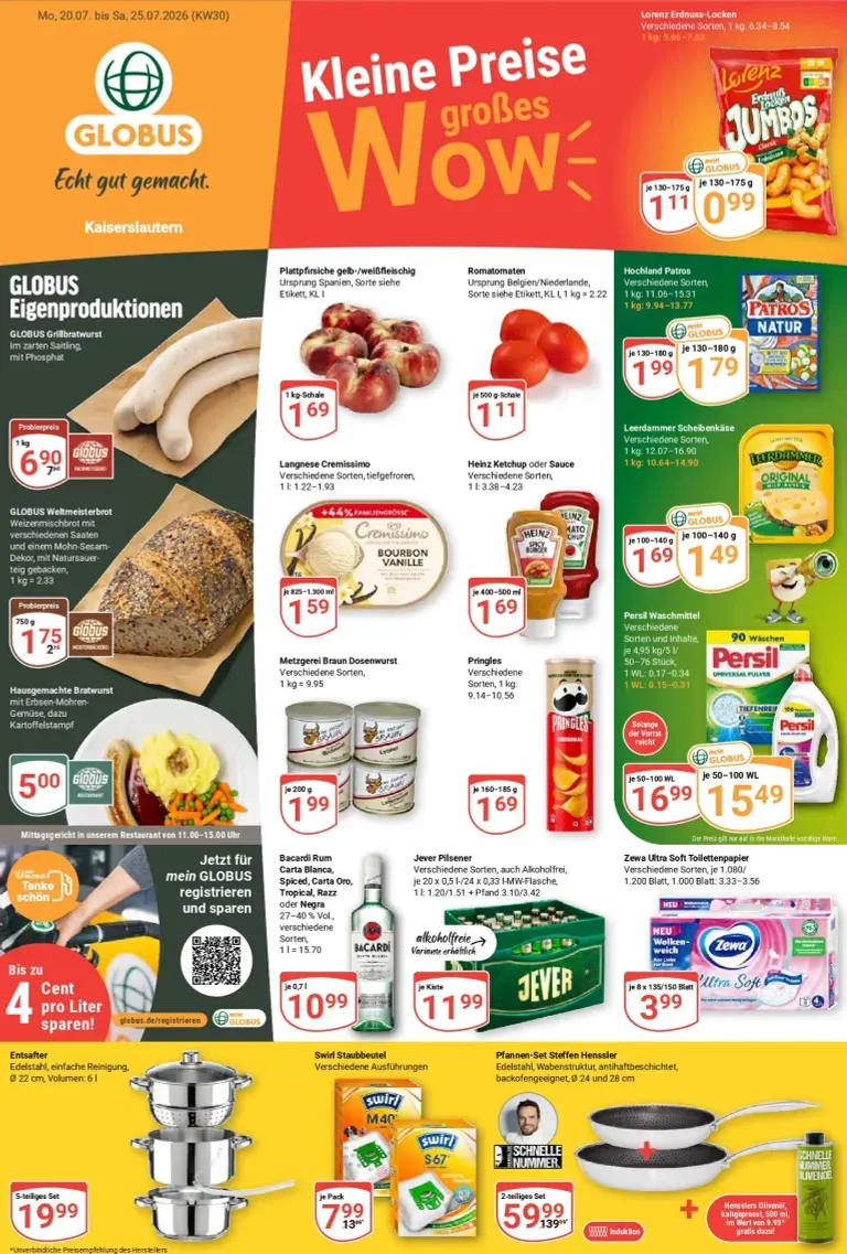 Globus - Globus: Wochenangebote Prospekt – von Montag 20.07.2026 bis Samstag 25.07.2026 von 20. Juli bis 25. Juli 2026 - Prospekt seite 1