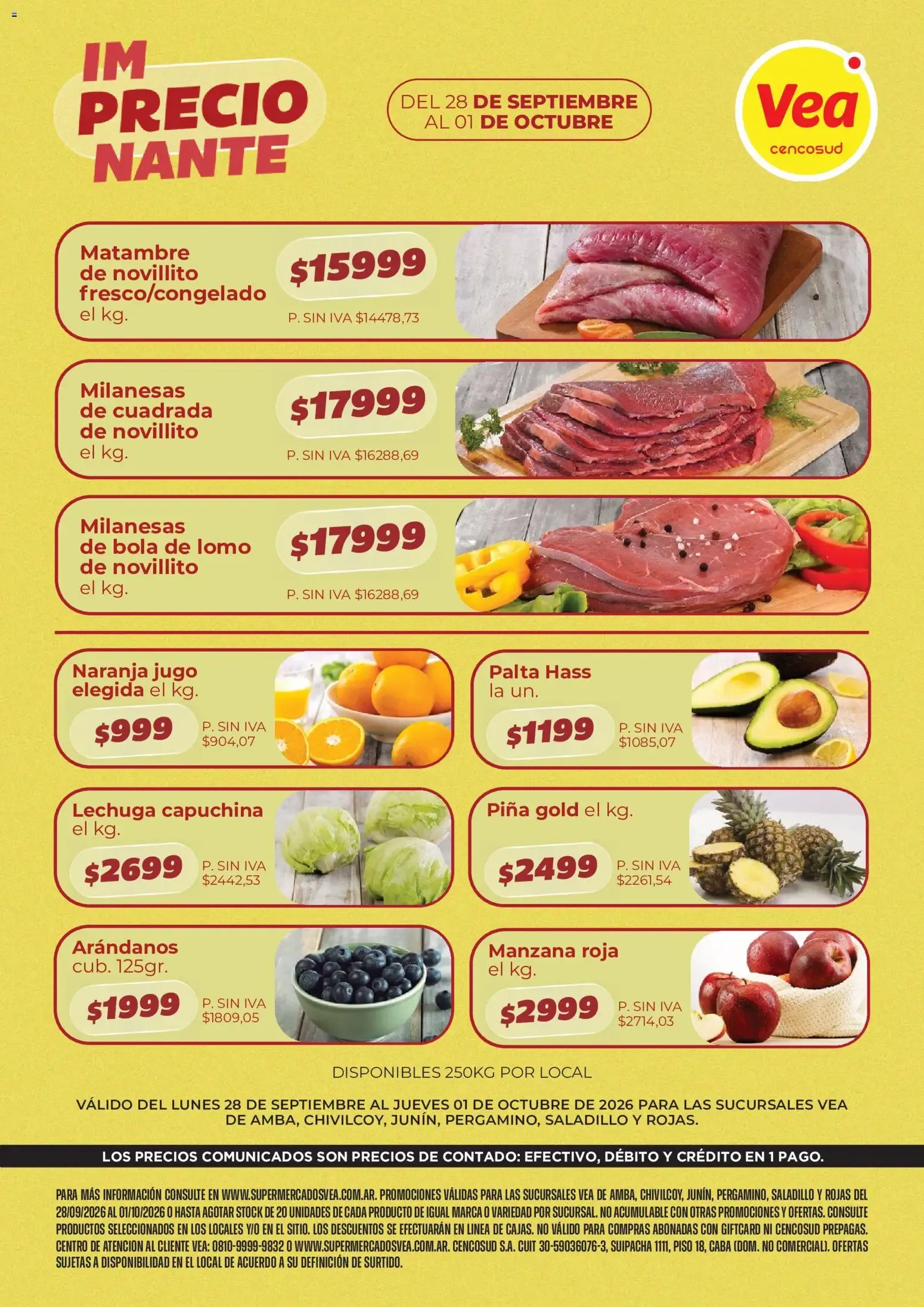 Ofertas de Vea - Volante Semanal del 28/09/2026 - 01/10/2026 28 de septiembre al 1 de octubre 2026 - Página 1 del catálogo