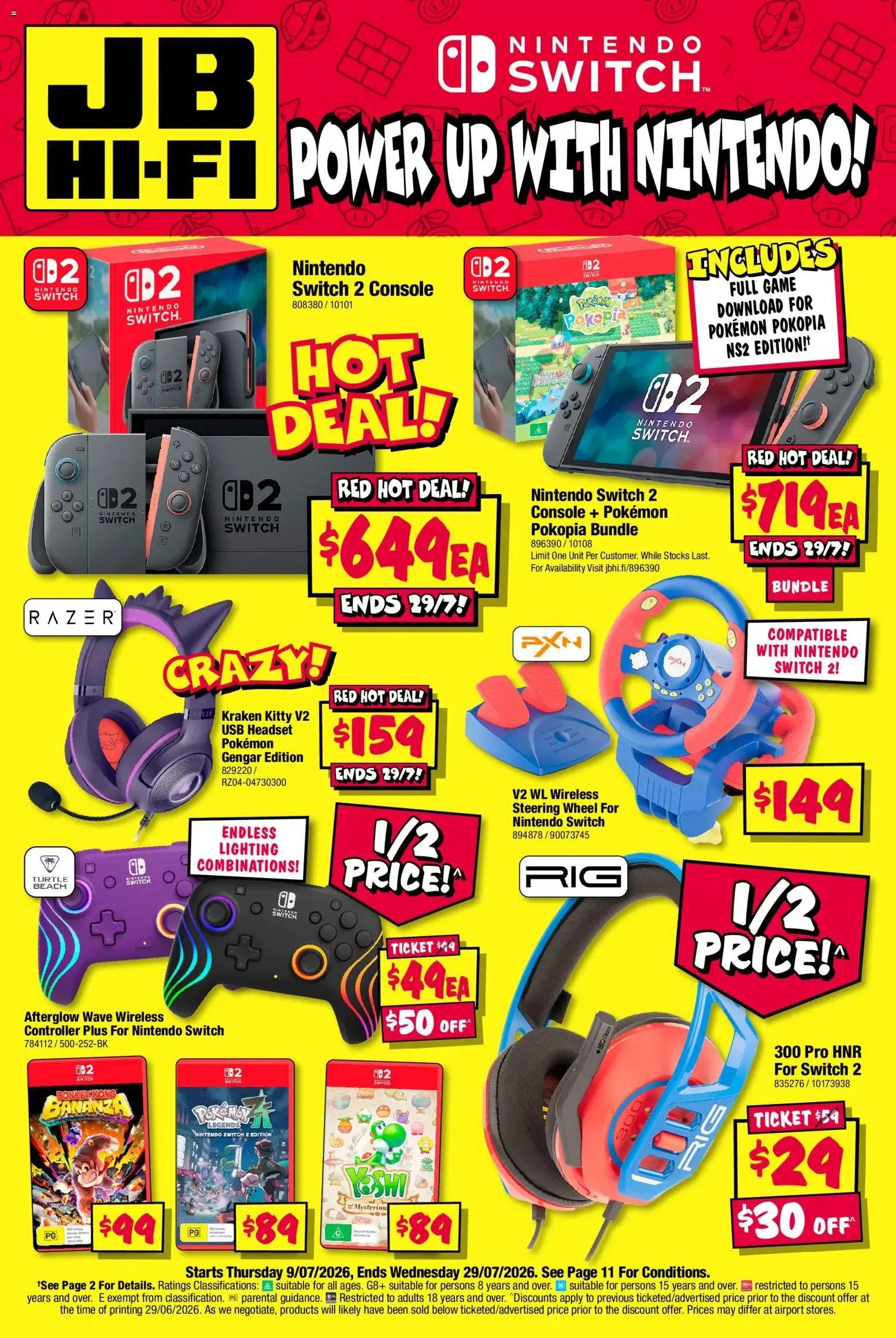 JB Hi-Fi Power up with Nintendo - Catalogue valid from 9 July to 29 July 2026 - page 1