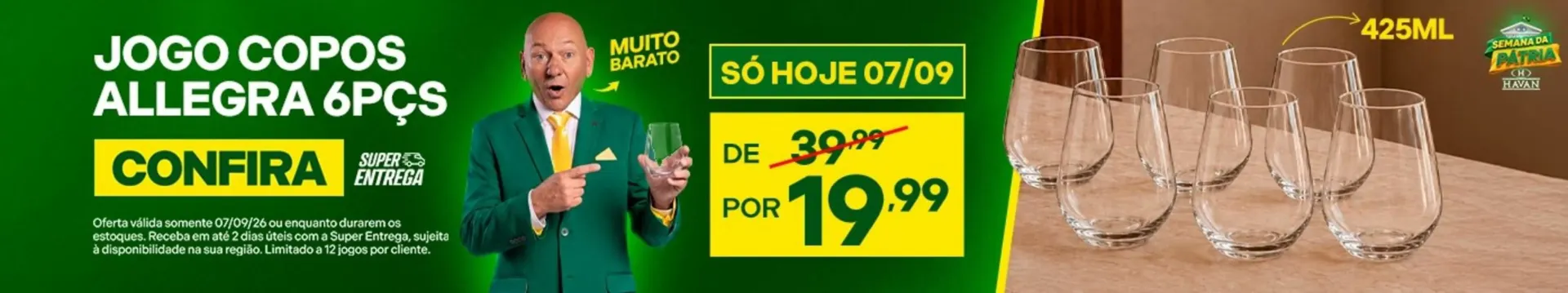 Oferta Jogo Copos Allegra 6pçs Havan