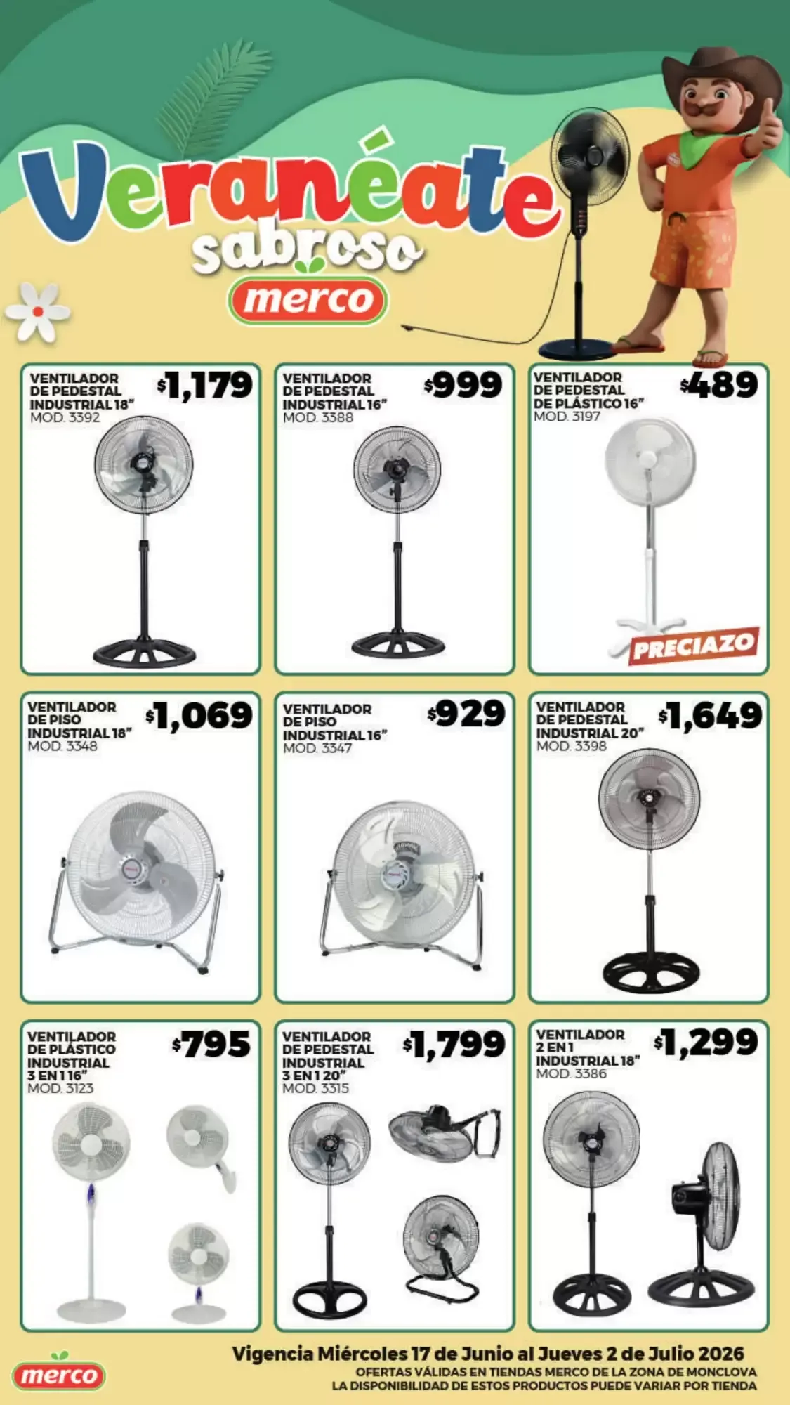Catálogo de Veranéate sabroso Merco - Ventiladores 17 de junio al 2 de julio 2026 - Pagina 1