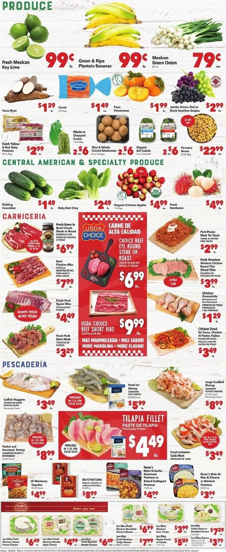 Weekly ad Current Vallarta leaflet valid from Wednesday 10/28/2026 to Tuesday 11/03/2026 from October 28 to November 3 2026 - Page 4